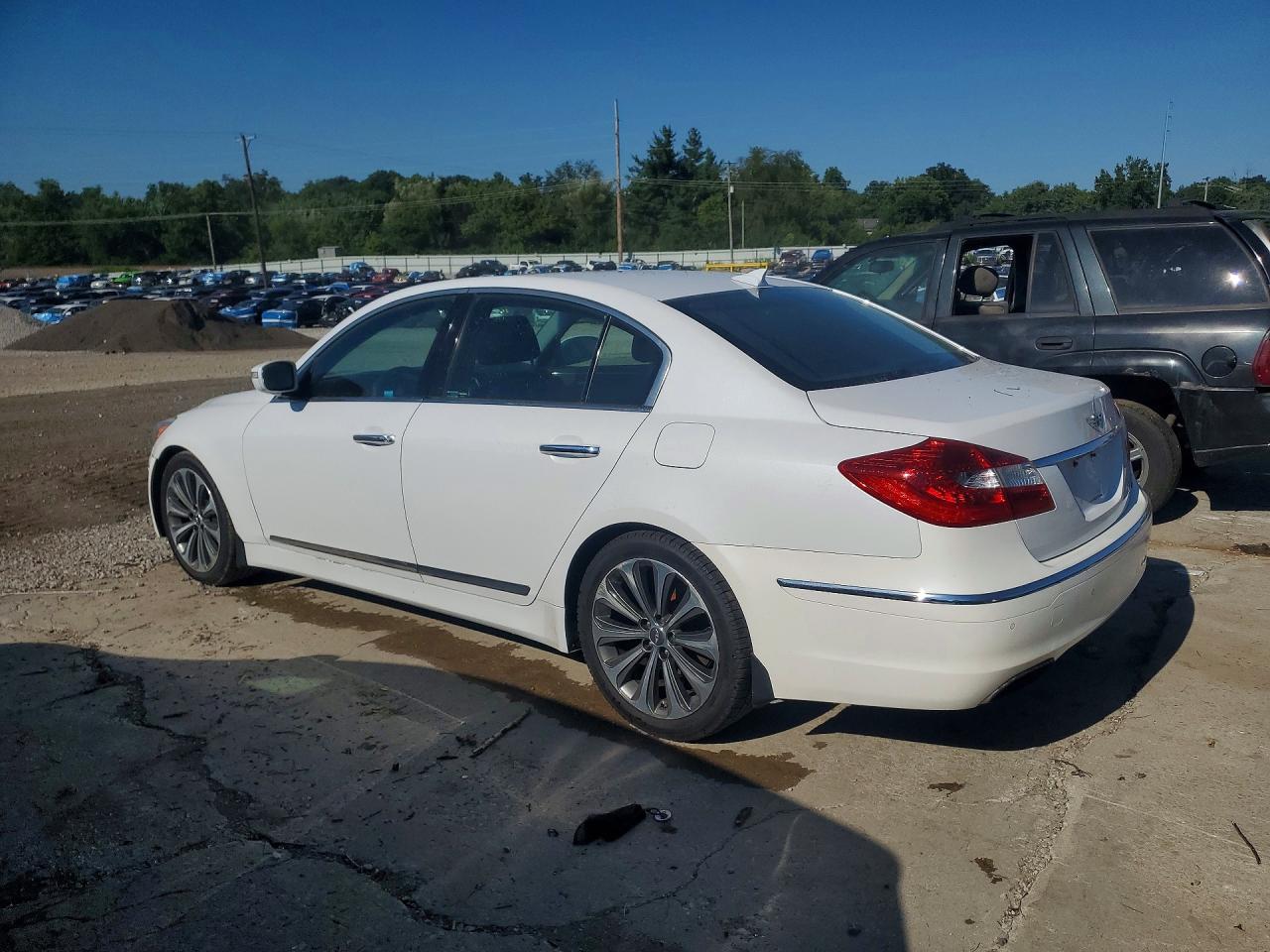 2014 Hyundai Genesis 5.0l Белый vin: KMHGC4DH2EU261056