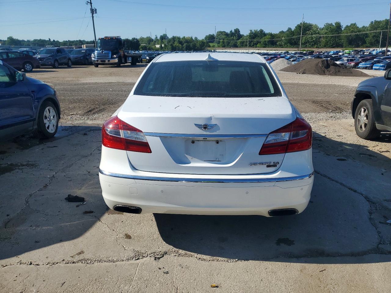 2014 Hyundai Genesis 5.0l Белый vin: KMHGC4DH2EU261056