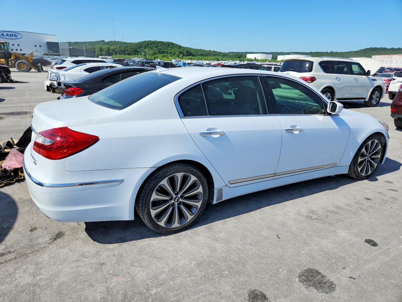 2014 Hyundai Genesis 5.0l White vin: KMHGC4DH2EU262532