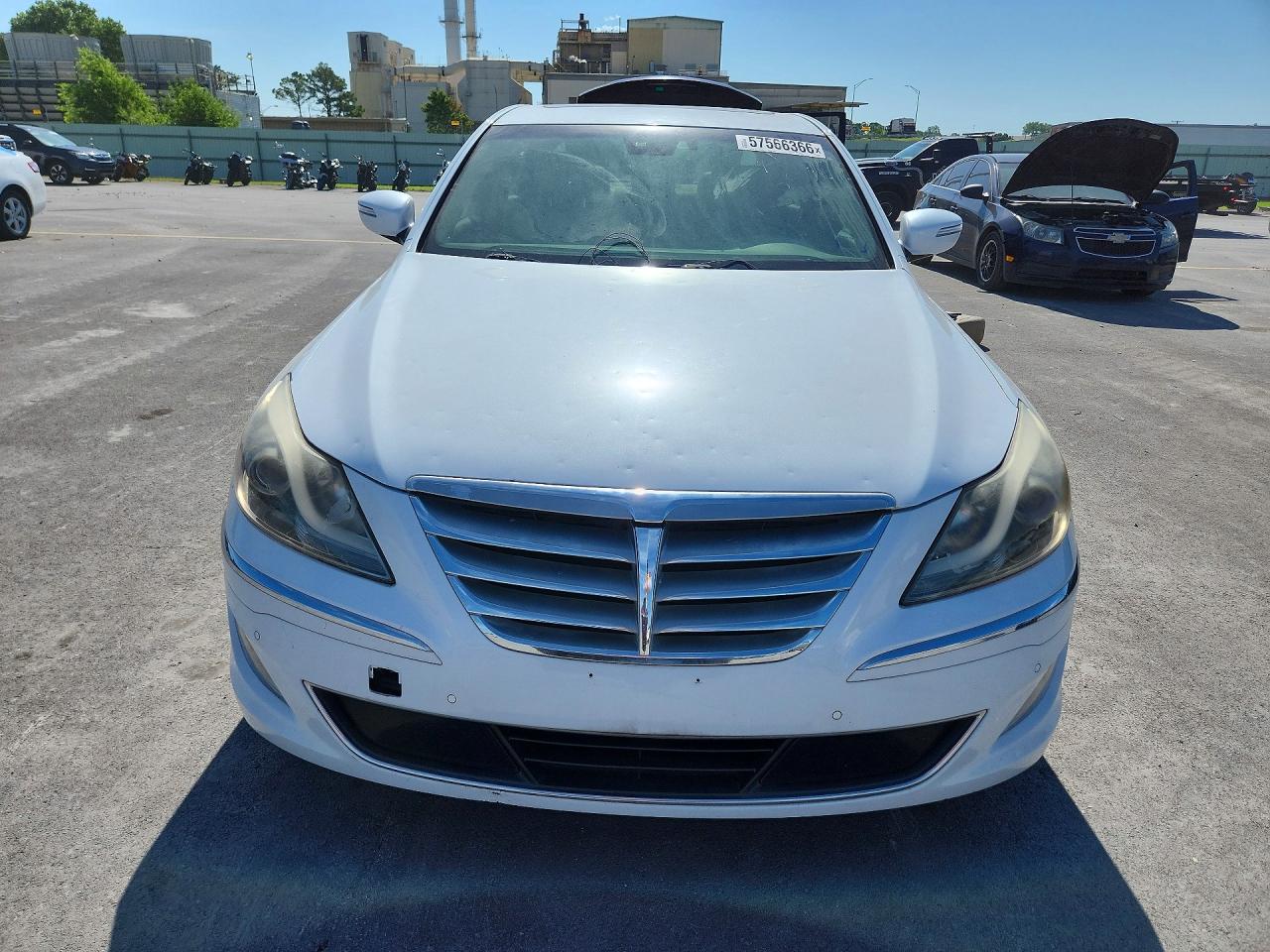 2014 Hyundai Genesis 5.0l White vin: KMHGC4DH2EU262532