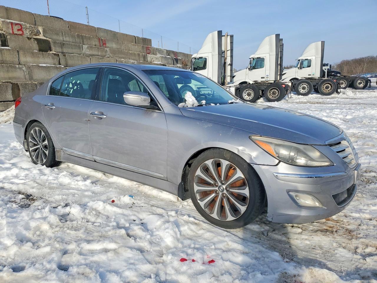 2013 Hyundai Genesis 5.0l Серебряный vin: KMHGC4DH4DU221284