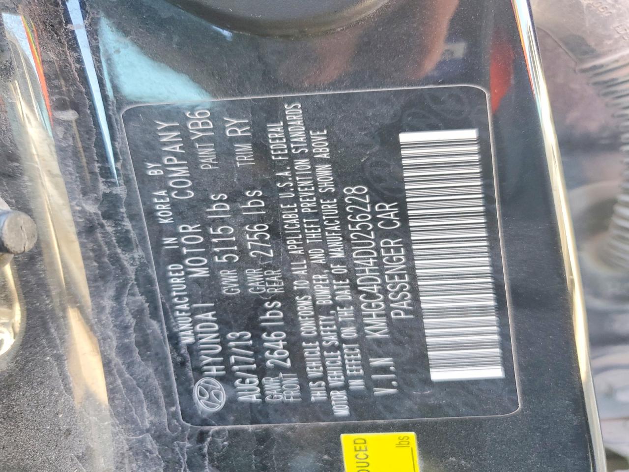 2013 Hyundai Genesis 5.0l Black vin: KMHGC4DH4DU256228