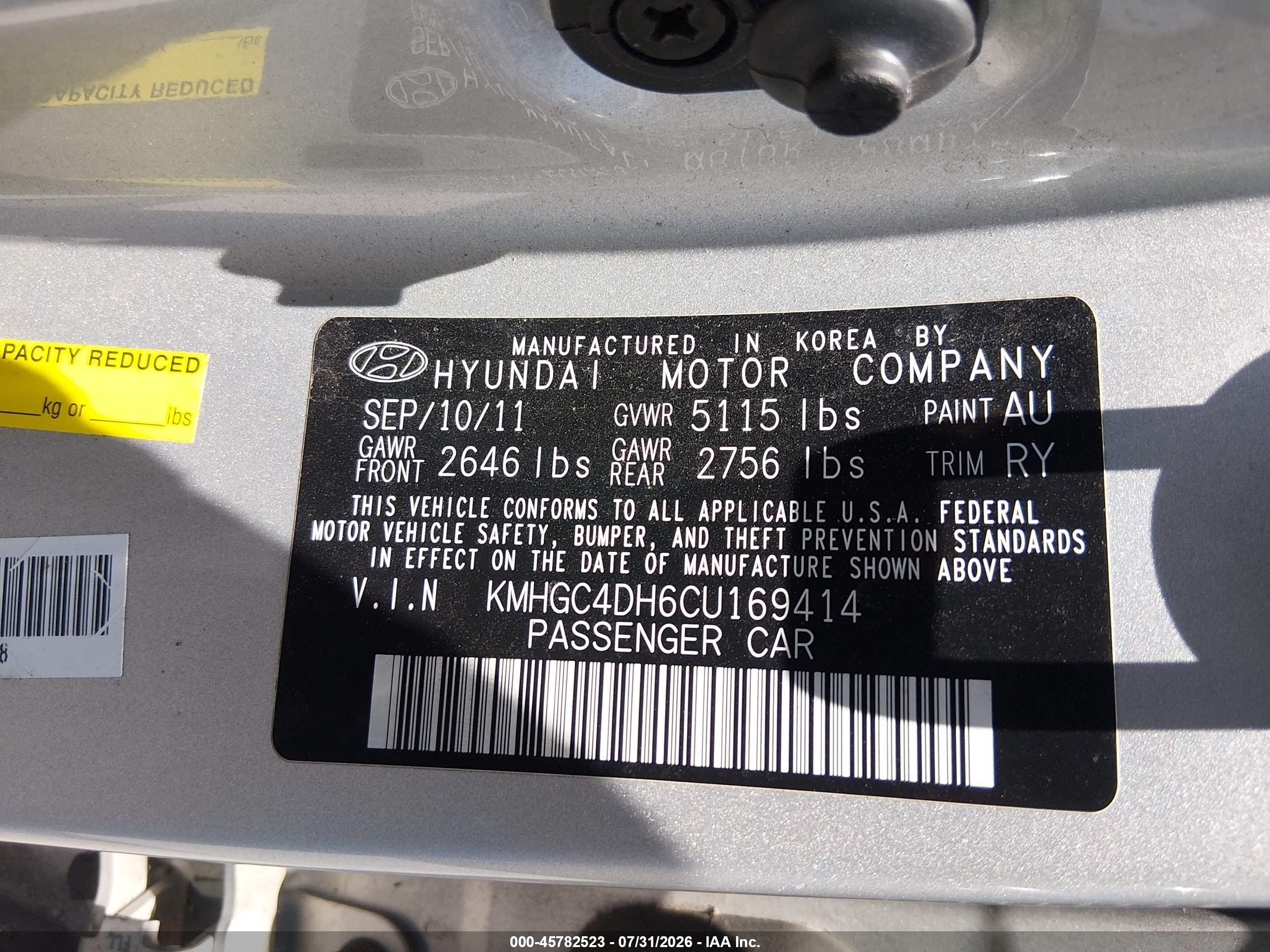 2012 Hyundai Genesis 5.0 R-spec Silver vin: KMHGC4DH6CU169414