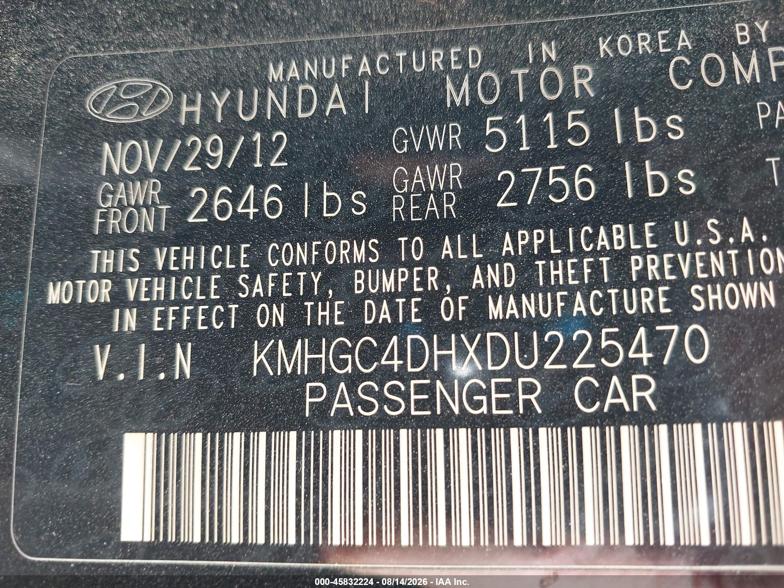 2013 Hyundai Genesis 5.0 R-spec Gray vin: KMHGC4DHXDU225470