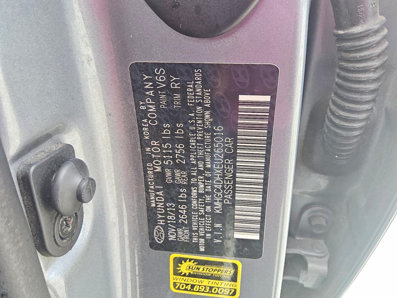 2014 Hyundai Genesis 5.0l Gray vin: KMHGC4DHXEU265016