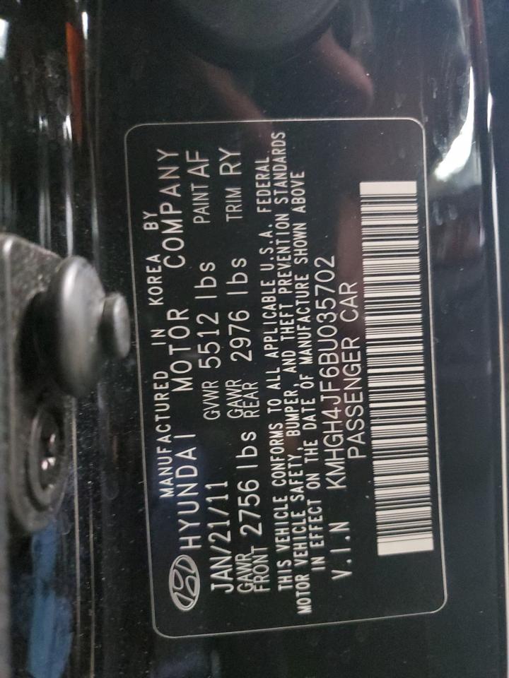 2011 Hyundai Equus Signature Black vin: KMHGH4JF6BU035702
