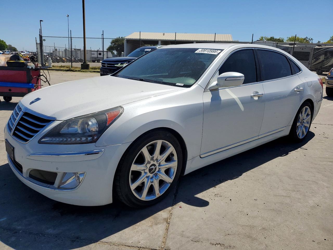 2013 Hyundai Equus Signature White vin: KMHGH4JH0DU072409