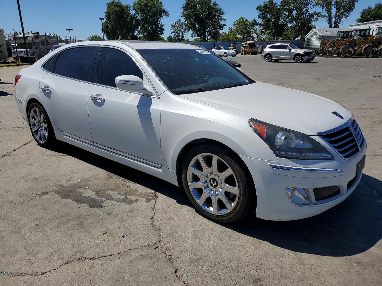 2013 Hyundai Equus Signature White vin: KMHGH4JH0DU072409