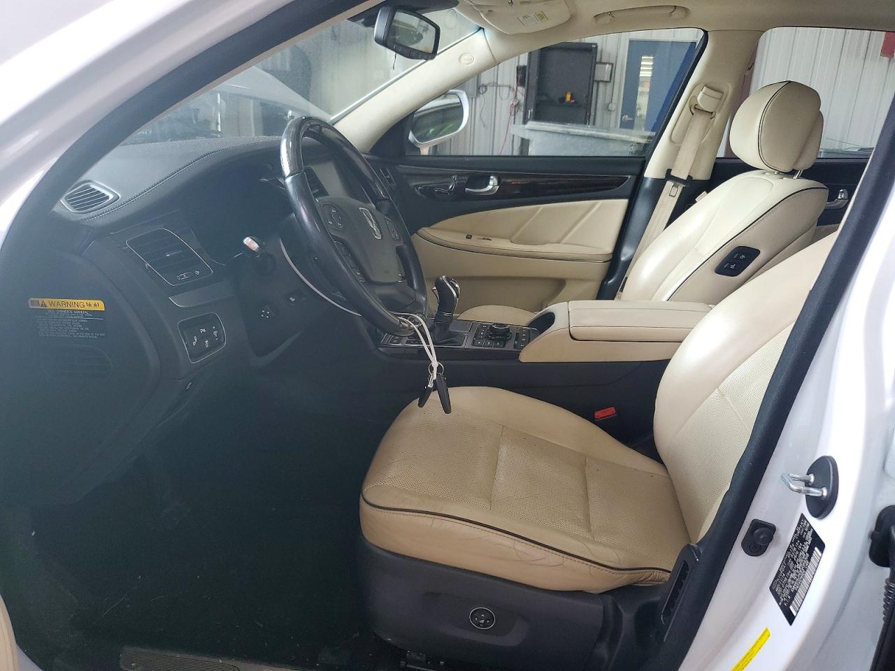 2014 Hyundai Equus Signature White vin: KMHGH4JH0EU089308