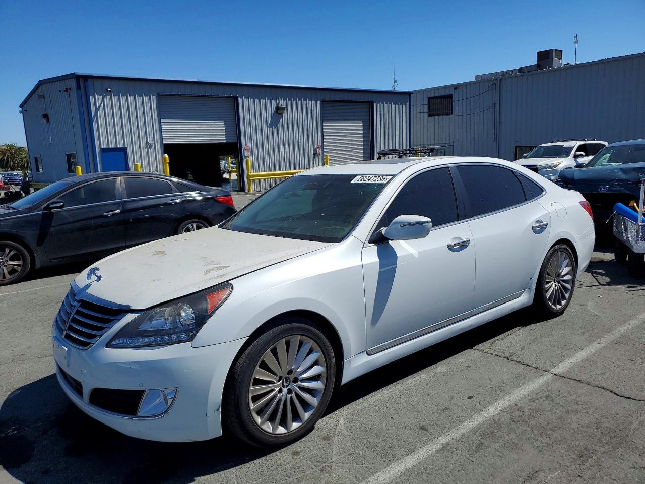2015 Hyundai Equus Signature White vin: KMHGH4JH0FU098561
