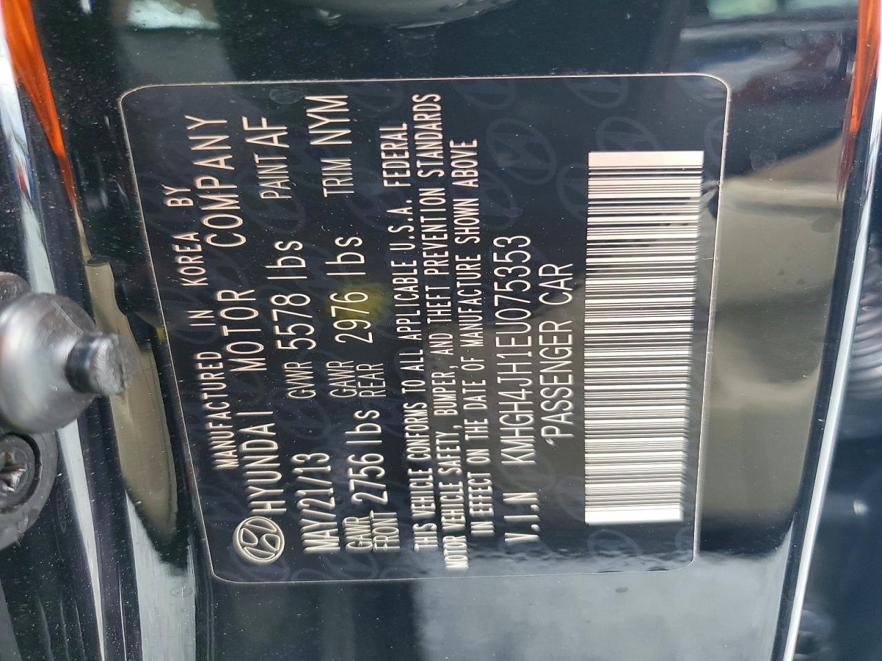 2014 Hyundai Equus Signature Black vin: KMHGH4JH1EU075353
