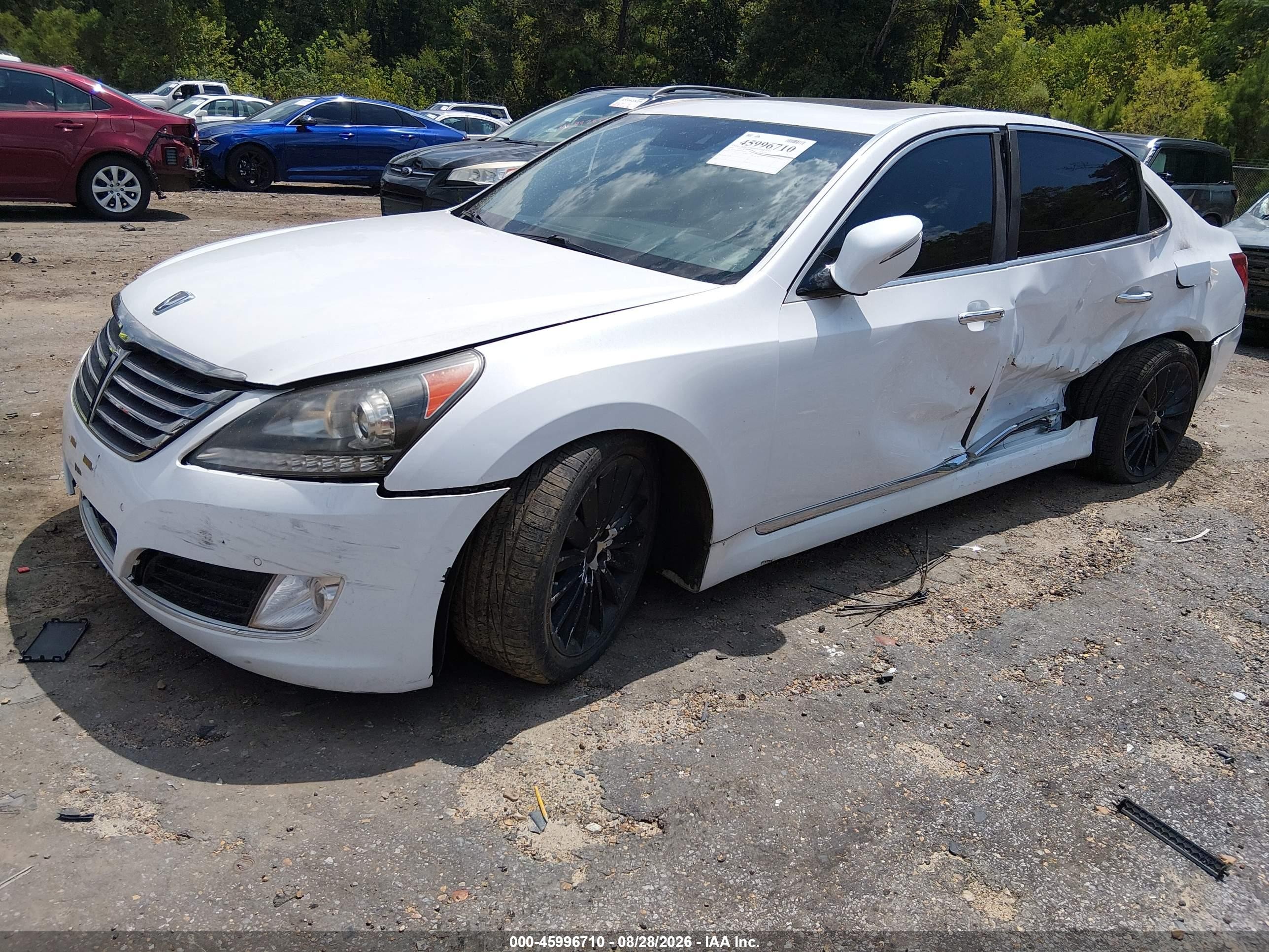 2014 Hyundai Equus Signature White vin: KMHGH4JH1EU085946