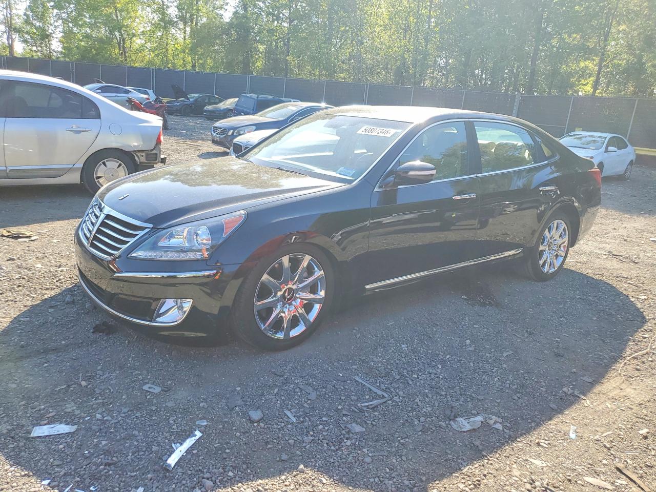 2012 Hyundai Equus Signature Black vin: KMHGH4JH2CU052483