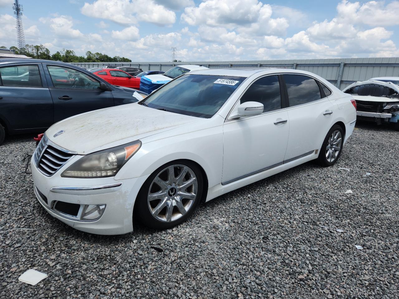 2013 Hyundai Equus Signature White vin: KMHGH4JH2DU058124