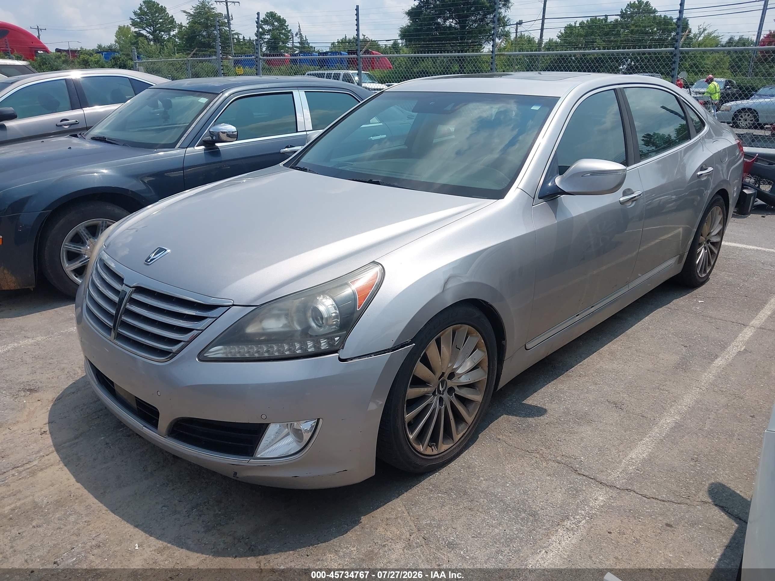 2014 Hyundai Equus Signature Silver vin: KMHGH4JH2EU078519