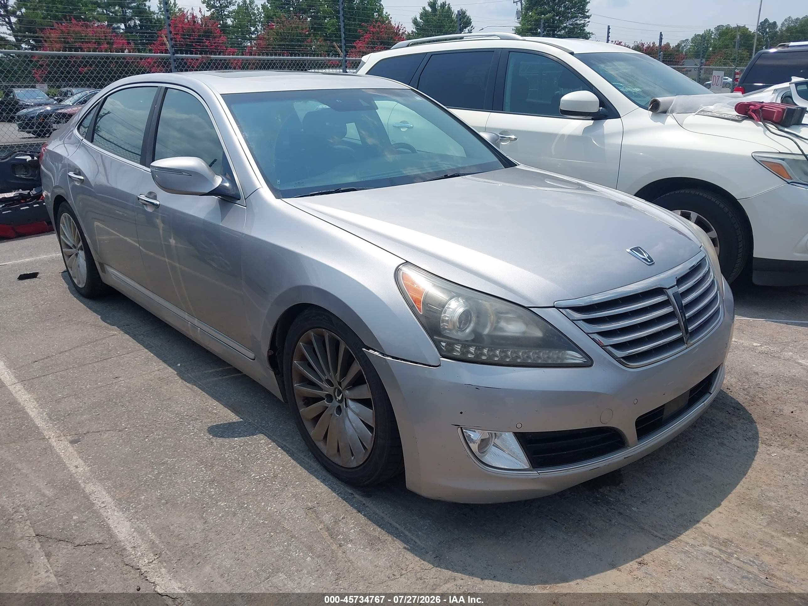 2014 Hyundai Equus Signature Silver vin: KMHGH4JH2EU078519