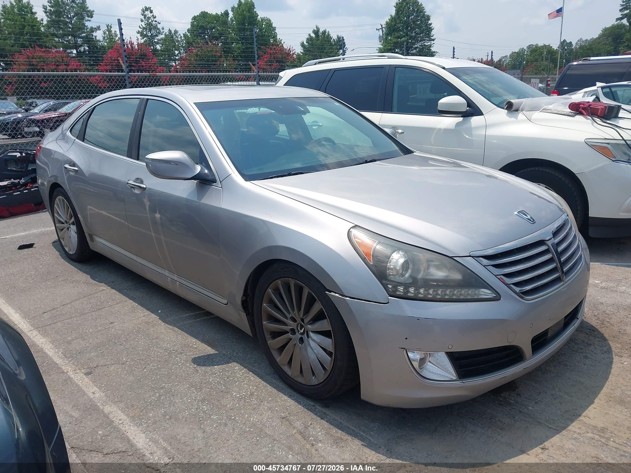 2014 Hyundai Equus Signature Silver vin: KMHGH4JH2EU078519