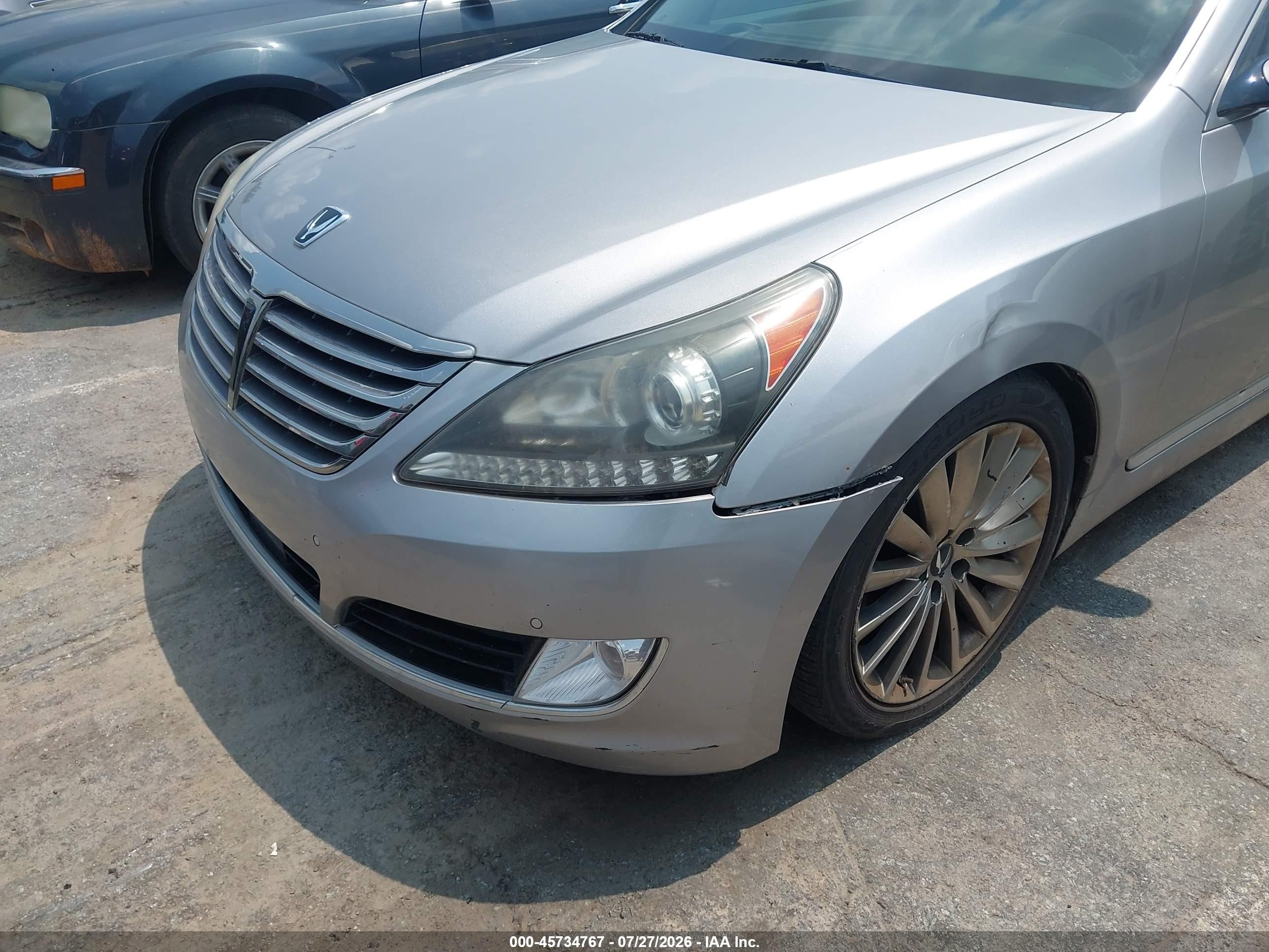 2014 Hyundai Equus Signature Silver vin: KMHGH4JH2EU078519