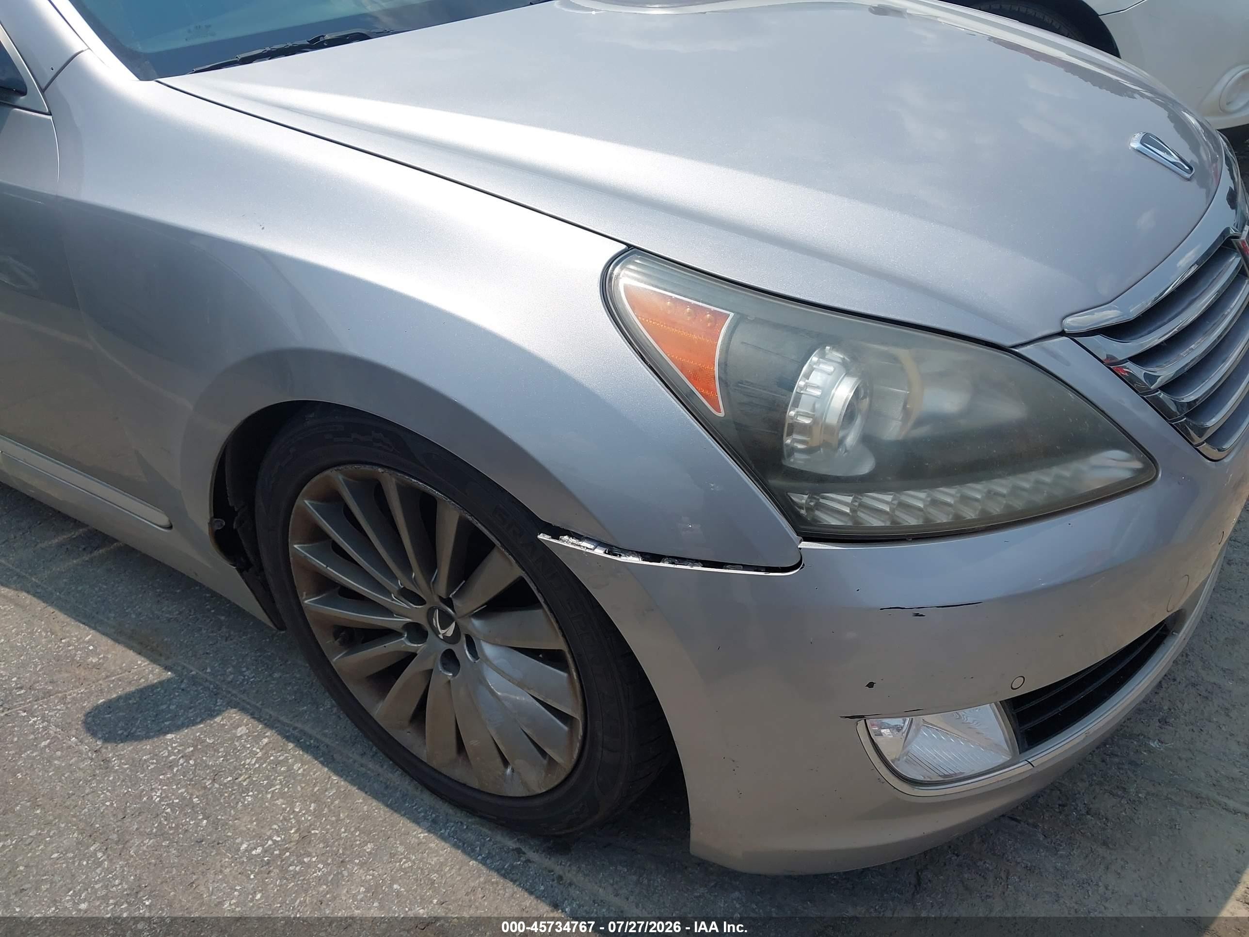 2014 Hyundai Equus Signature Silver vin: KMHGH4JH2EU078519