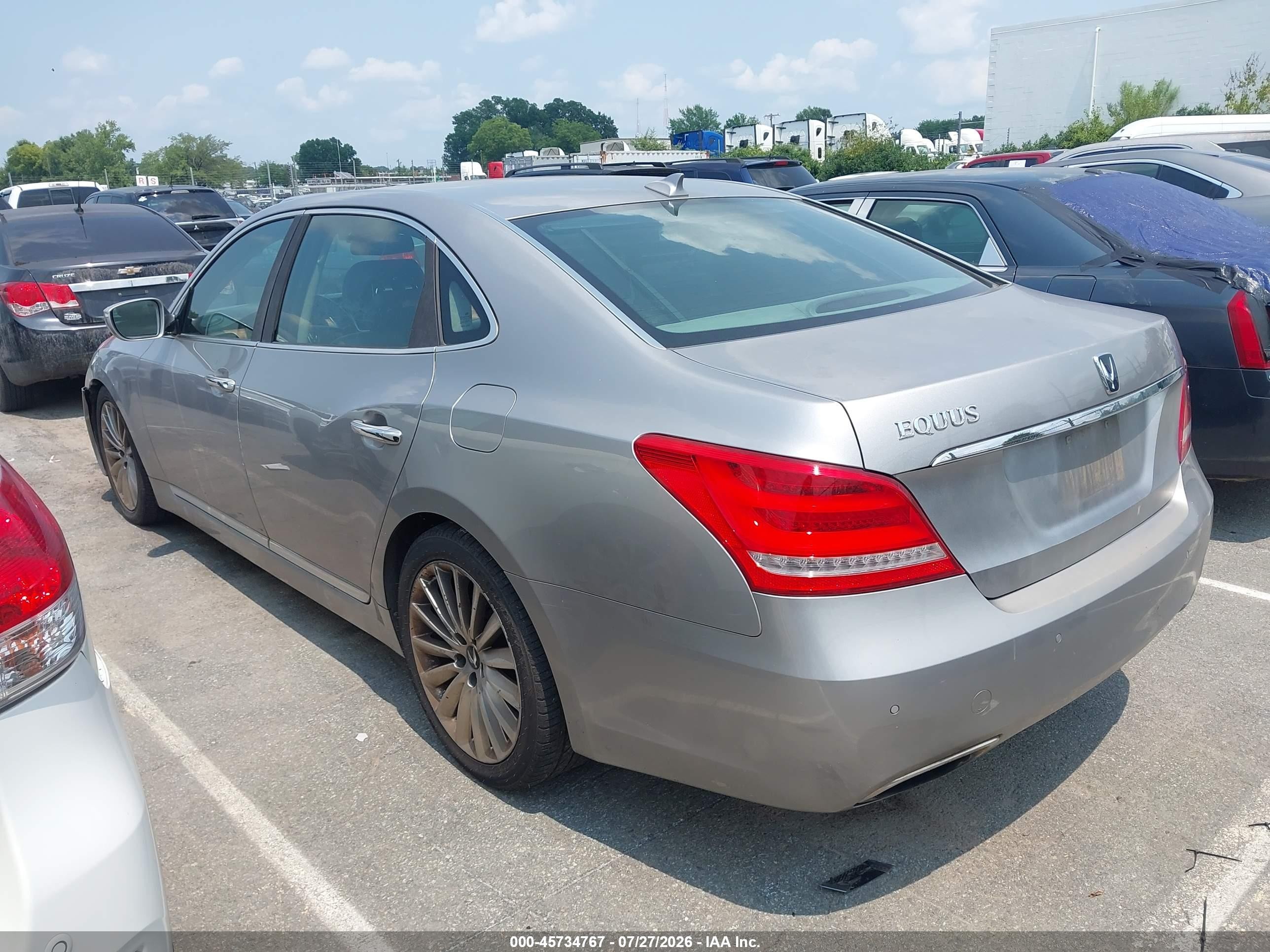 2014 Hyundai Equus Signature Silver vin: KMHGH4JH2EU078519