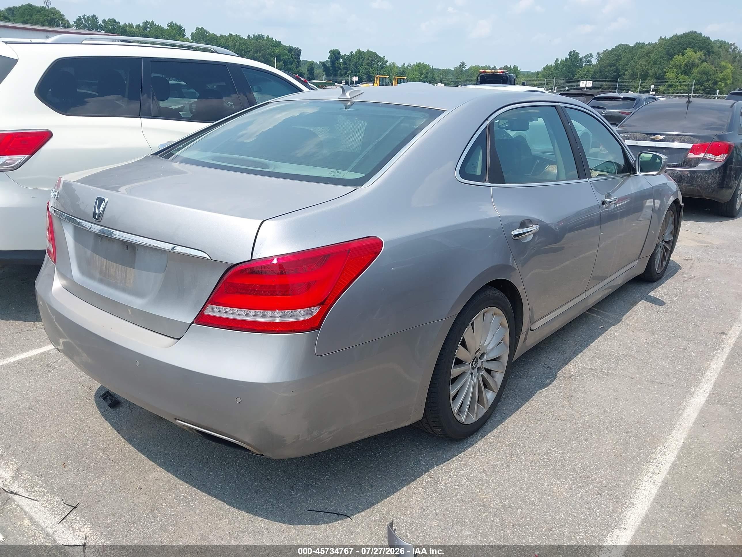 2014 Hyundai Equus Signature Silver vin: KMHGH4JH2EU078519