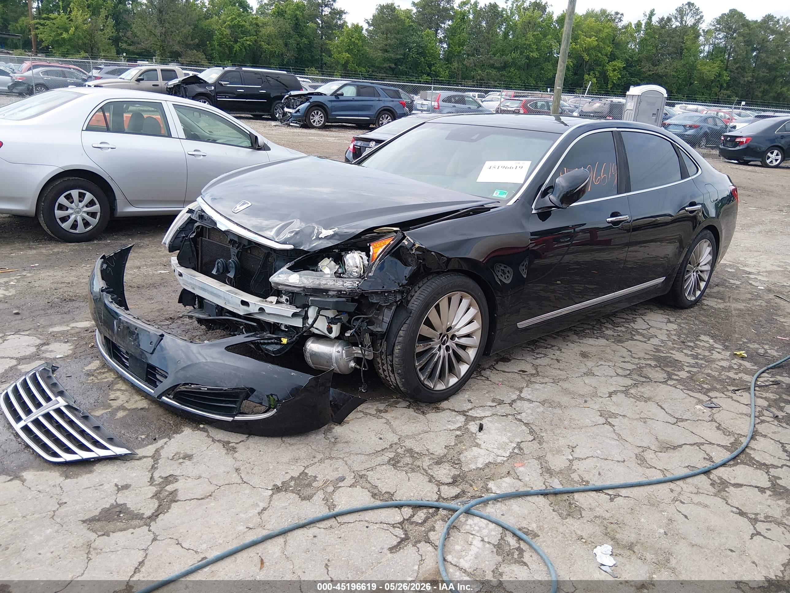 2015 Hyundai Equus Signature Black vin: KMHGH4JH2FU092745