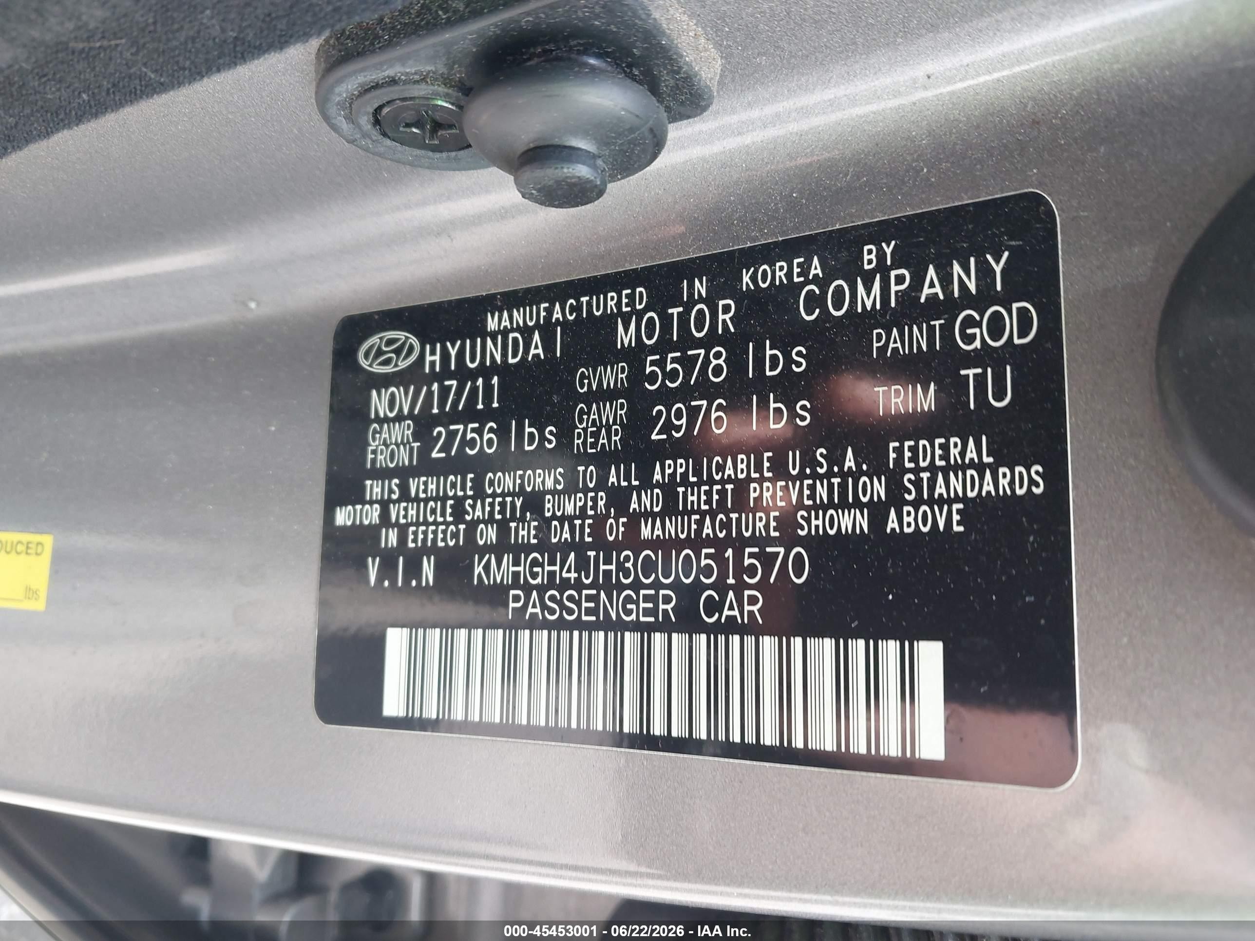 2012 Hyundai Equus Signature Gray vin: KMHGH4JH3CU051570