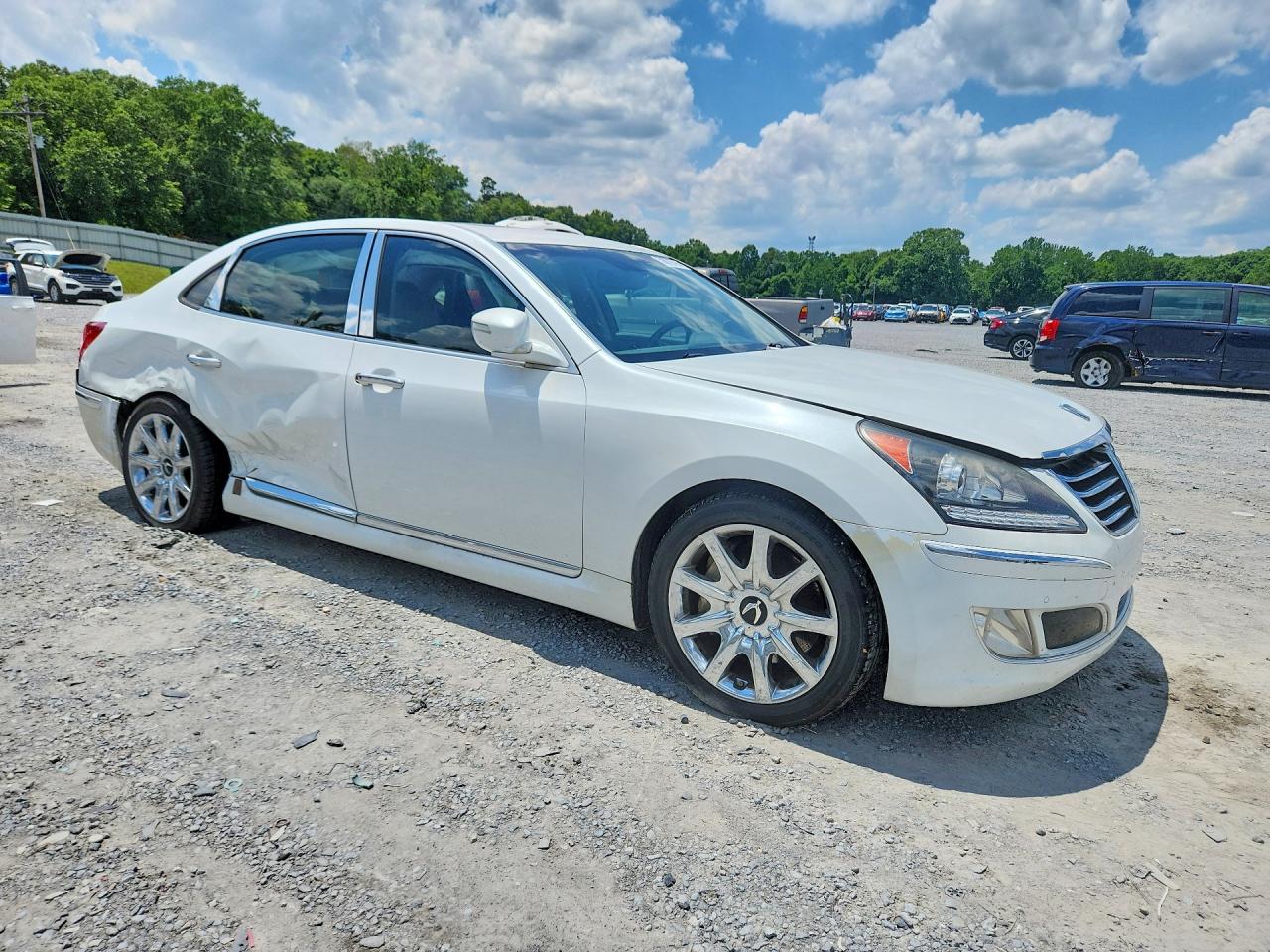 2013 Hyundai Equus Signature White vin: KMHGH4JH3DU058133