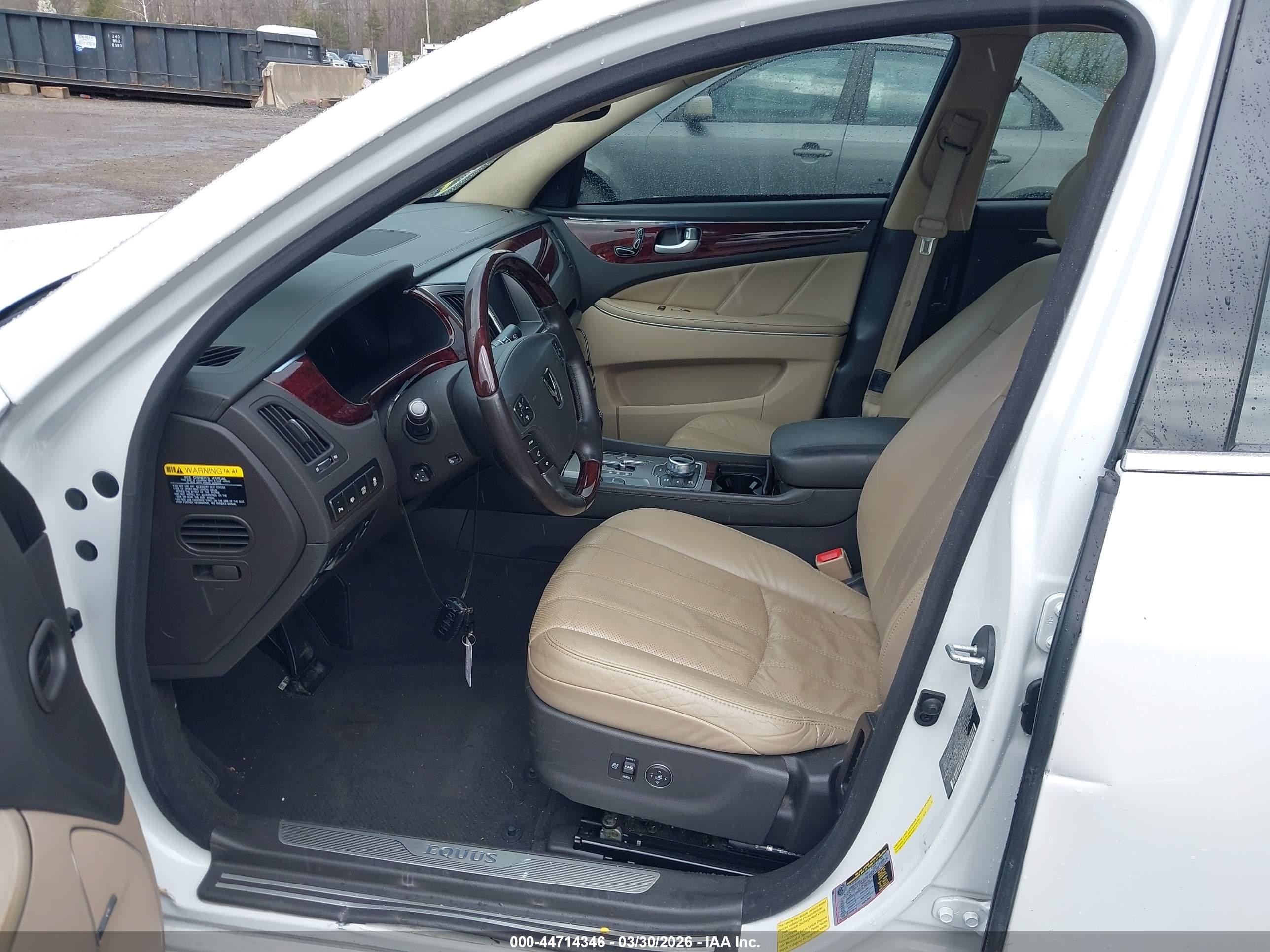 2013 Hyundai Equus Signature White vin: KMHGH4JH3DU067687