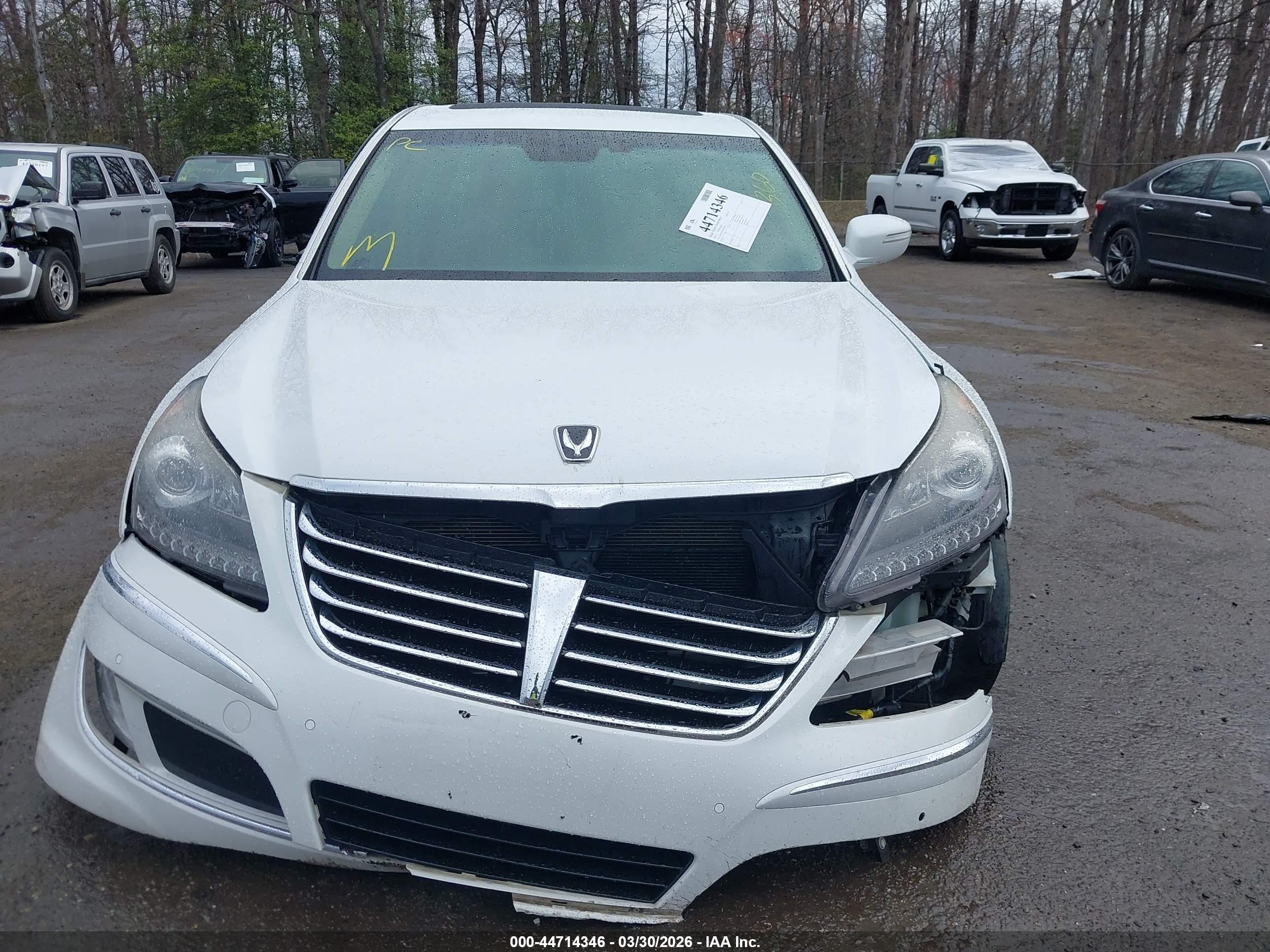 2013 Hyundai Equus Signature White vin: KMHGH4JH3DU067687