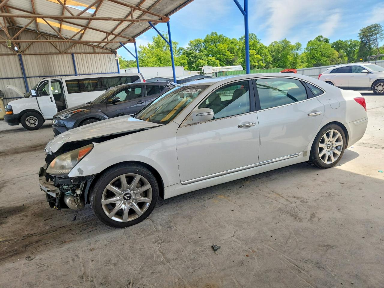 2013 Hyundai Equus Ultimate White vin: KMHGH4JH3DU072498