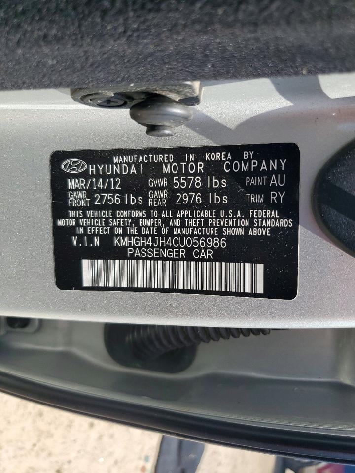2012 Hyundai Equus Signature Silver vin: KMHGH4JH4CU056986
