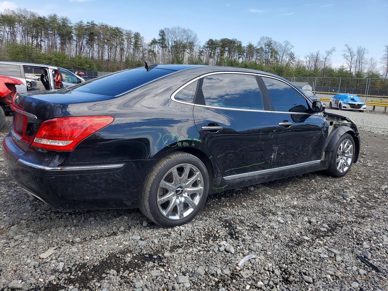 2013 Hyundai Equus Signature Черный vin: KMHGH4JH4DU066337
