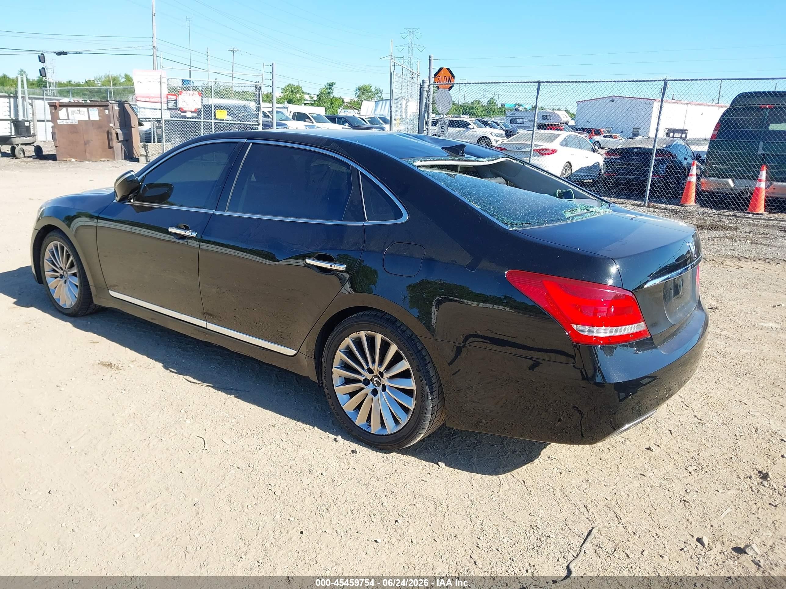2014 Hyundai Equus Signature Черный vin: KMHGH4JH4EU082085