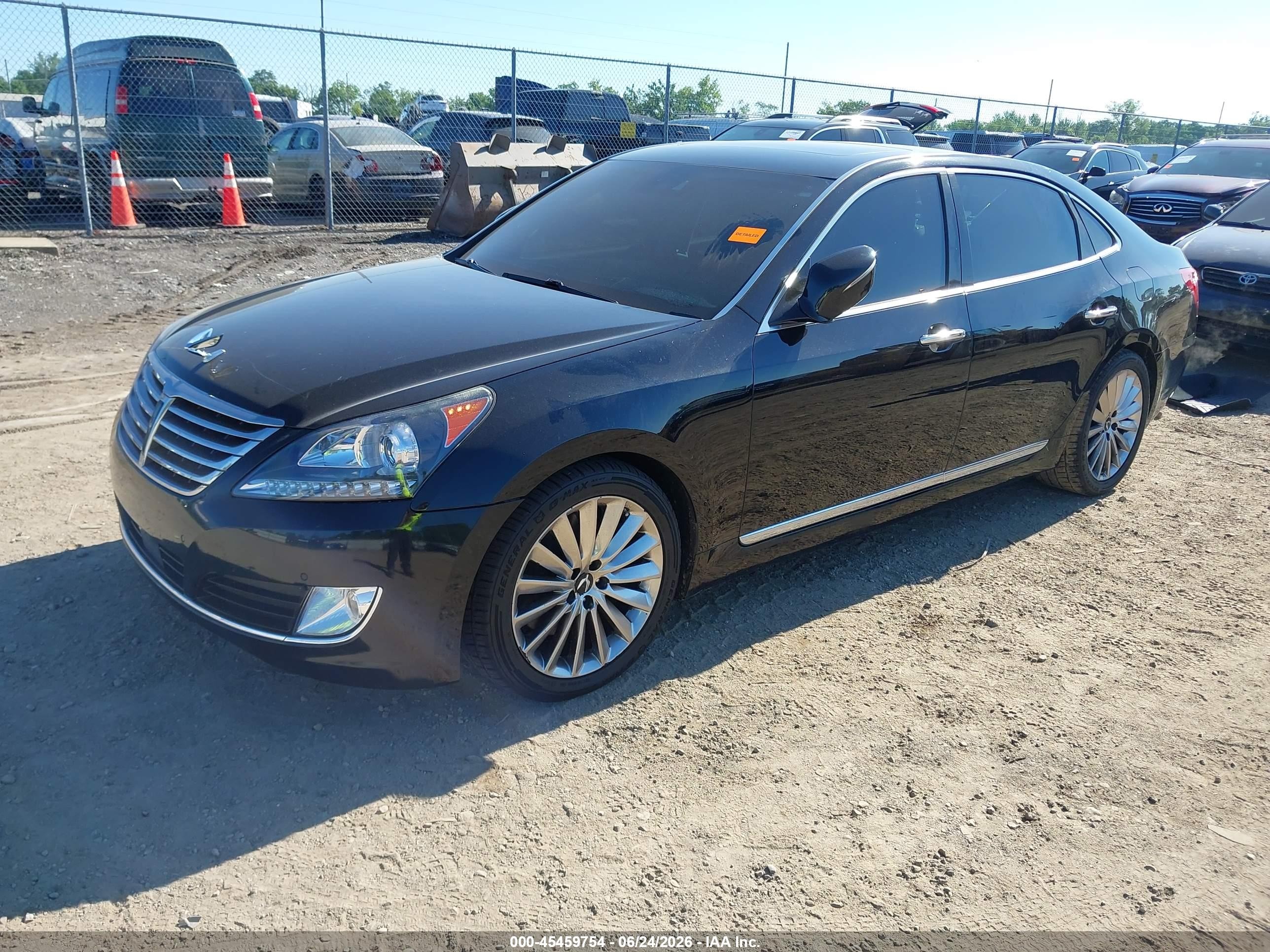 2014 Hyundai Equus Signature Черный vin: KMHGH4JH4EU082085