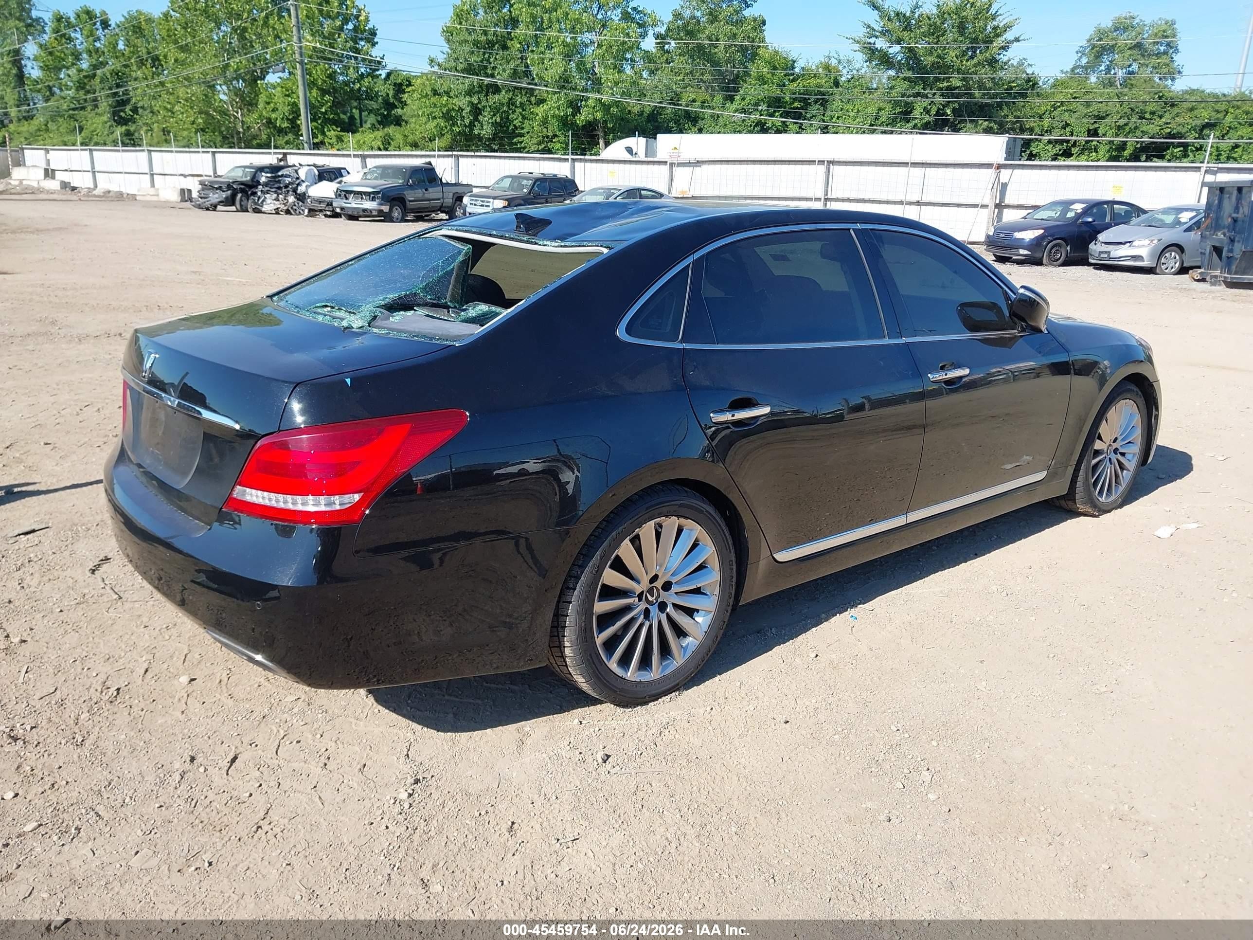 2014 Hyundai Equus Signature Черный vin: KMHGH4JH4EU082085