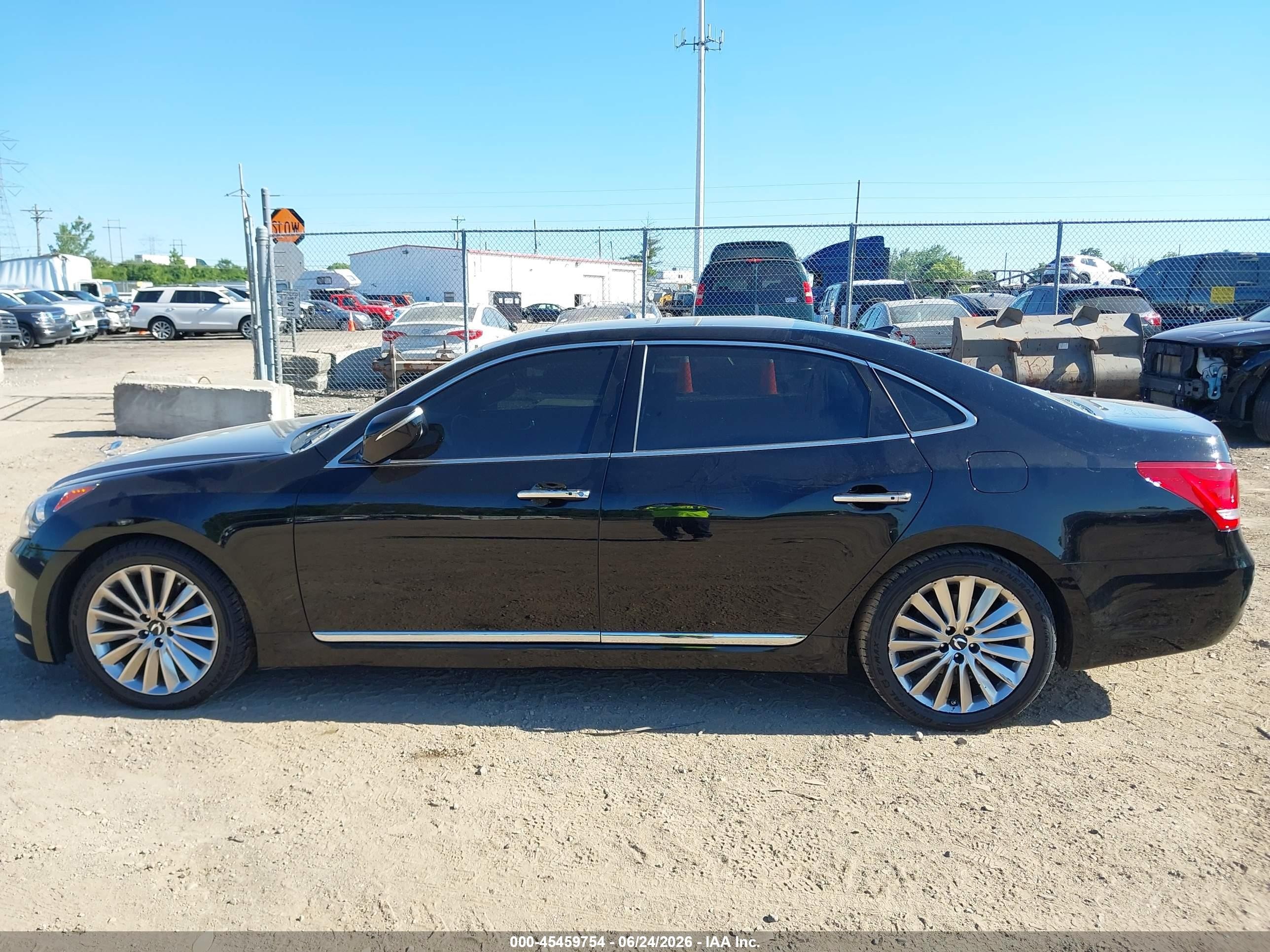 2014 Hyundai Equus Signature Черный vin: KMHGH4JH4EU082085