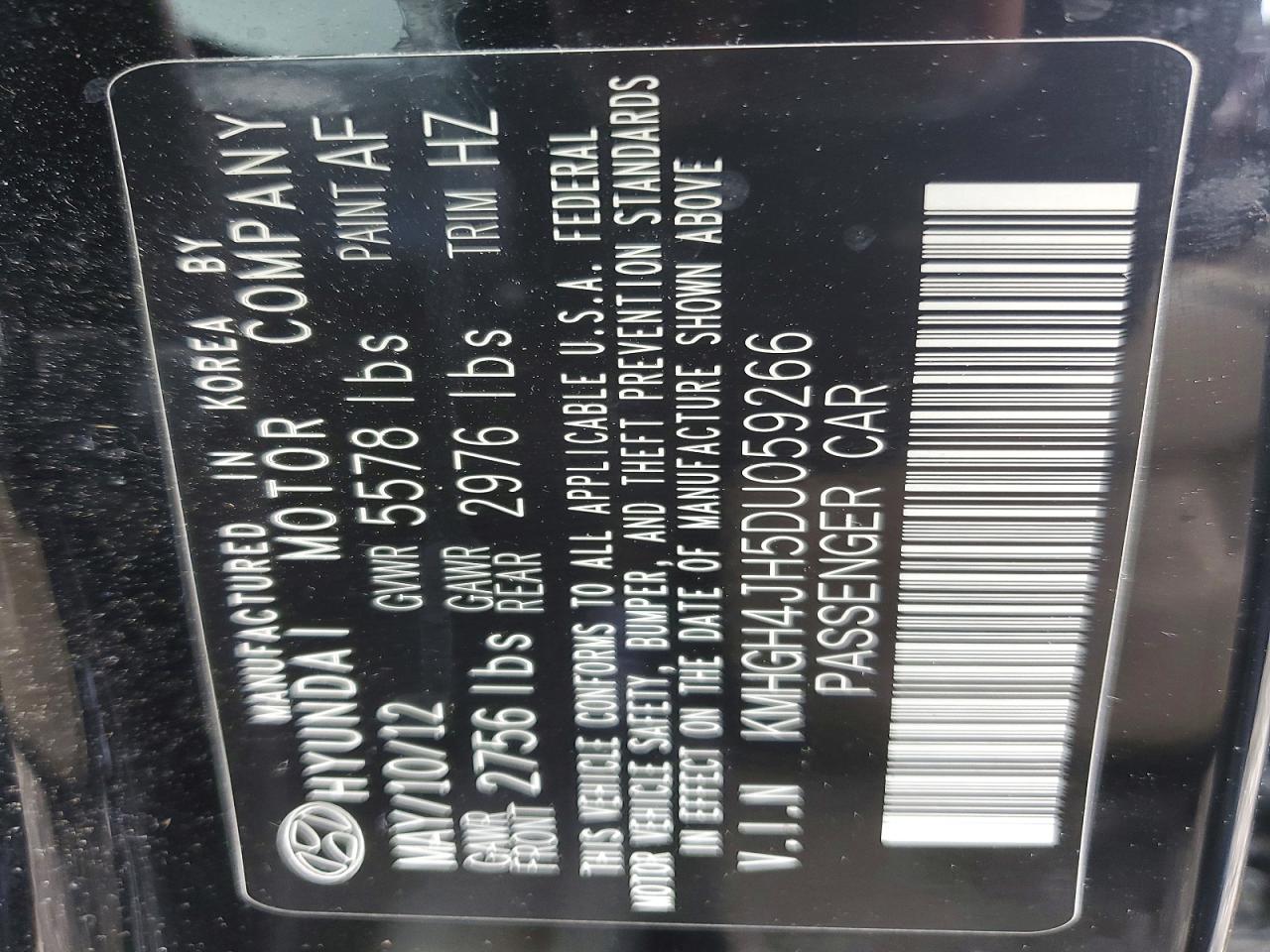 2013 Hyundai Equus Signature Черный vin: KMHGH4JH5DU059266