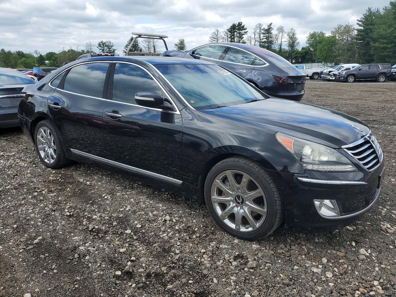 2013 Hyundai Equus Signature Черный vin: KMHGH4JH5DU059266