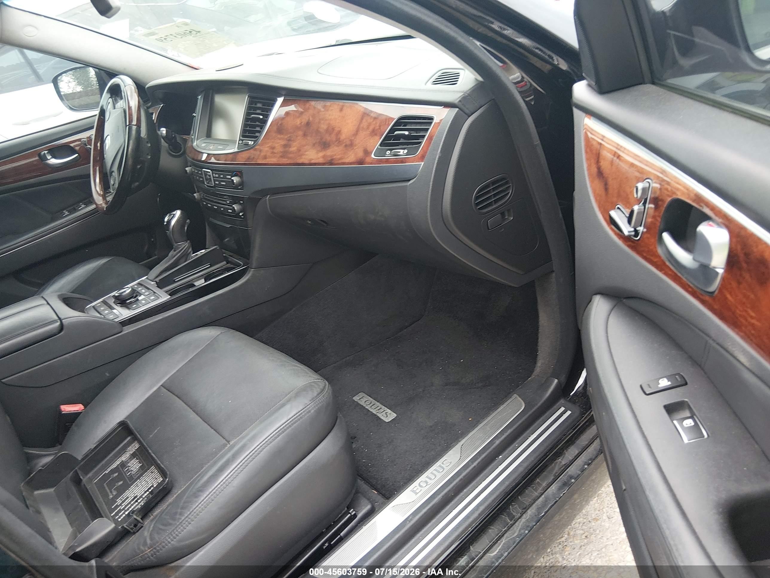 2015 Hyundai Equus Signature Black vin: KMHGH4JH5FU094540