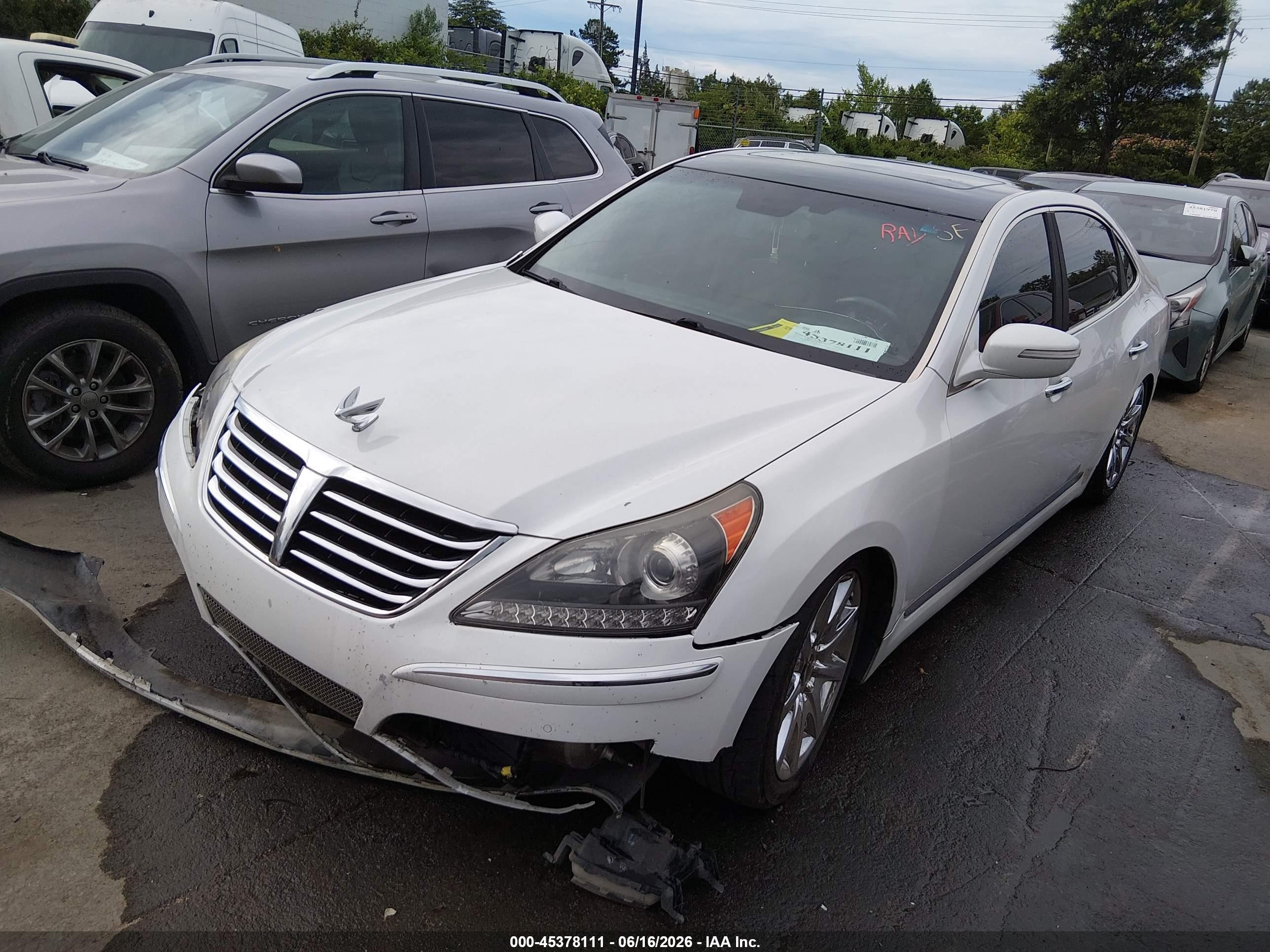 2012 Hyundai Equus Signature White vin: KMHGH4JH6CU050350