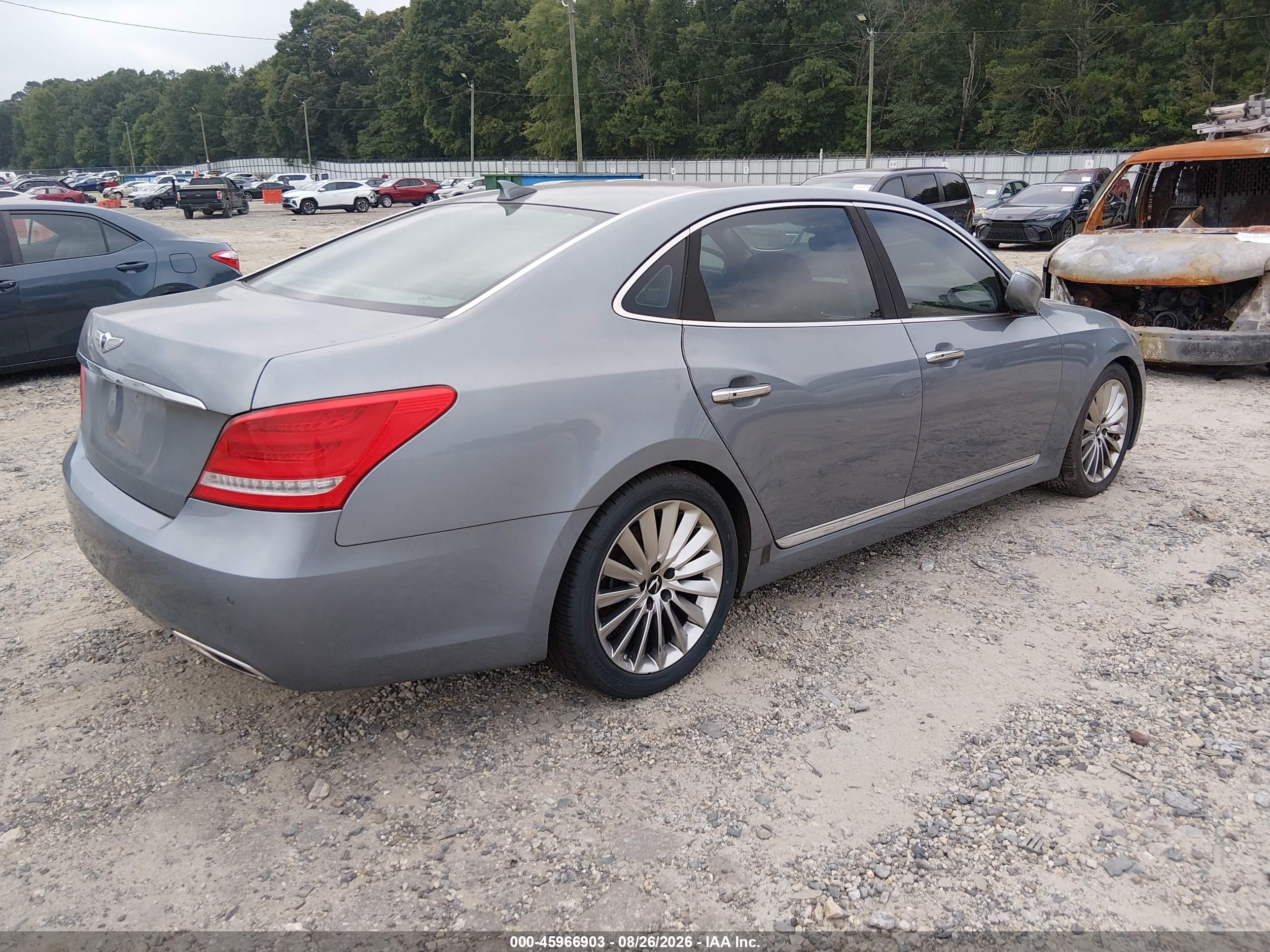 2014 Hyundai Equus Signature Light Blue vin: KMHGH4JH6EU080080