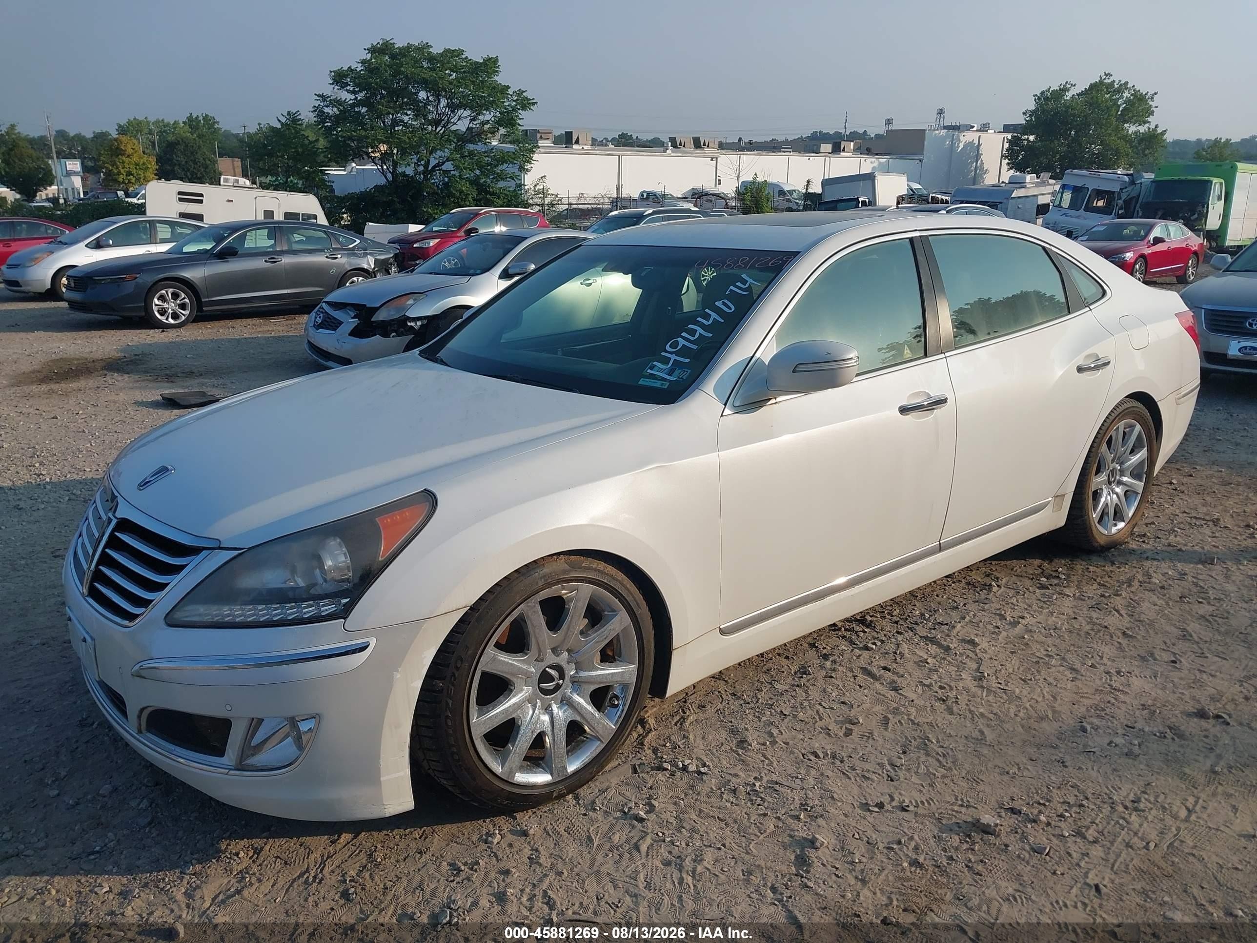 2012 Hyundai Equus Signature White vin: KMHGH4JH7CU054486