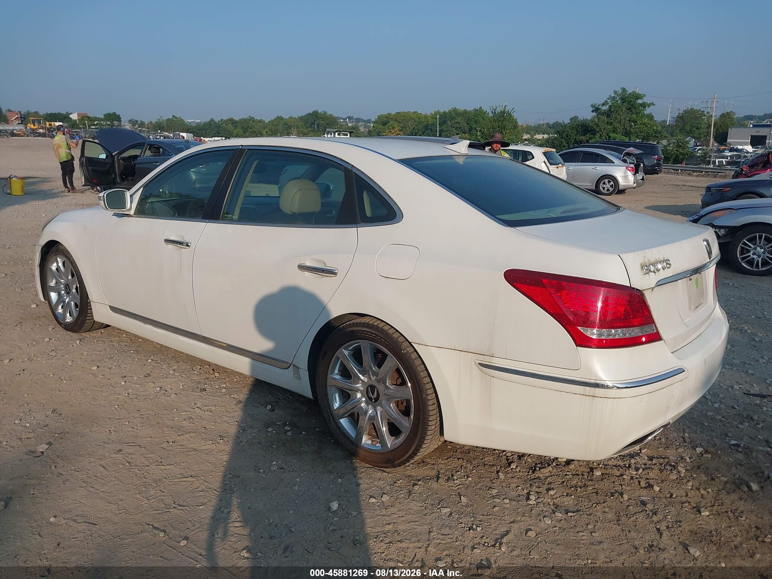 2012 Hyundai Equus Signature White vin: KMHGH4JH7CU054486