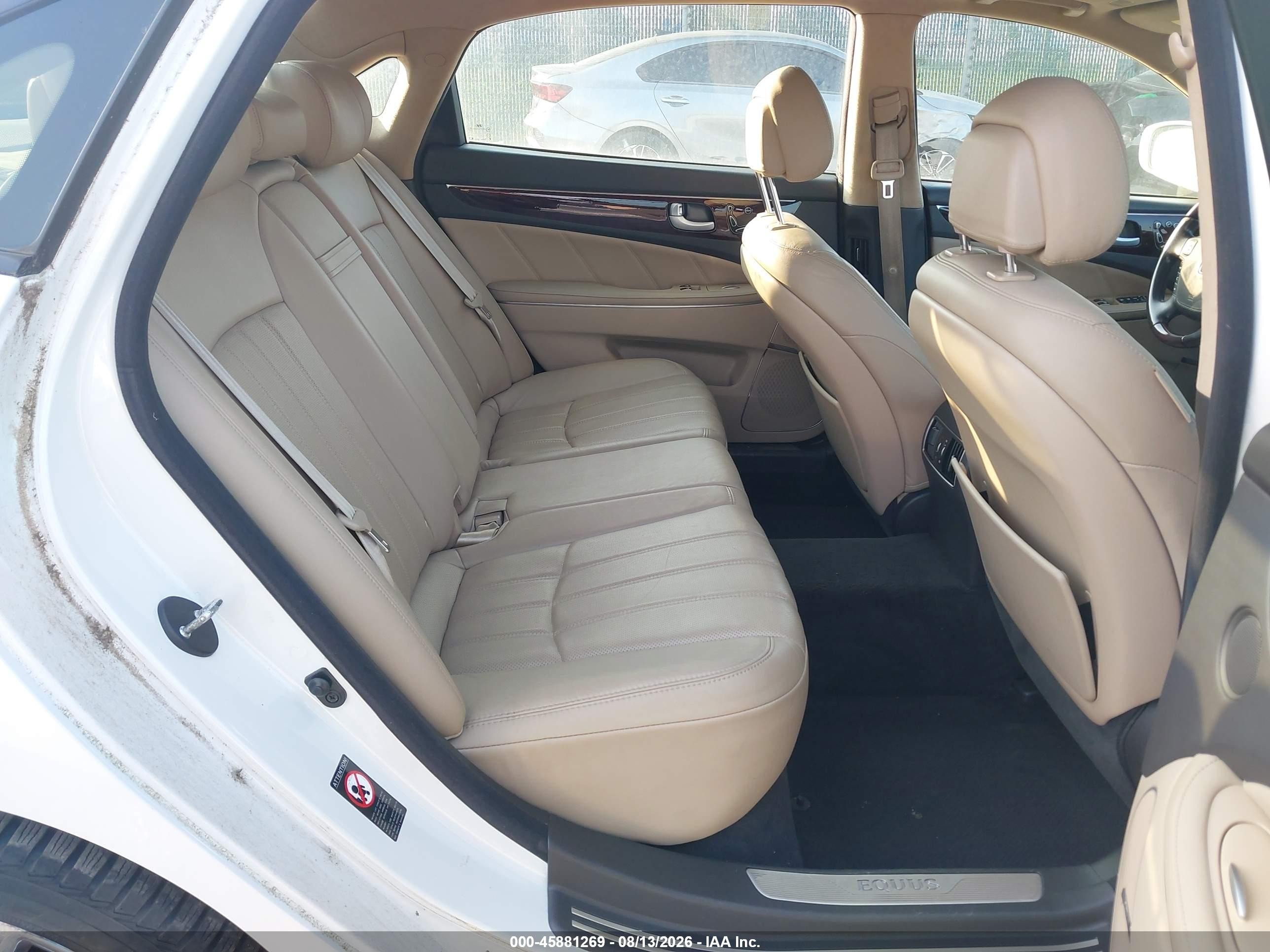 2012 Hyundai Equus Signature White vin: KMHGH4JH7CU054486