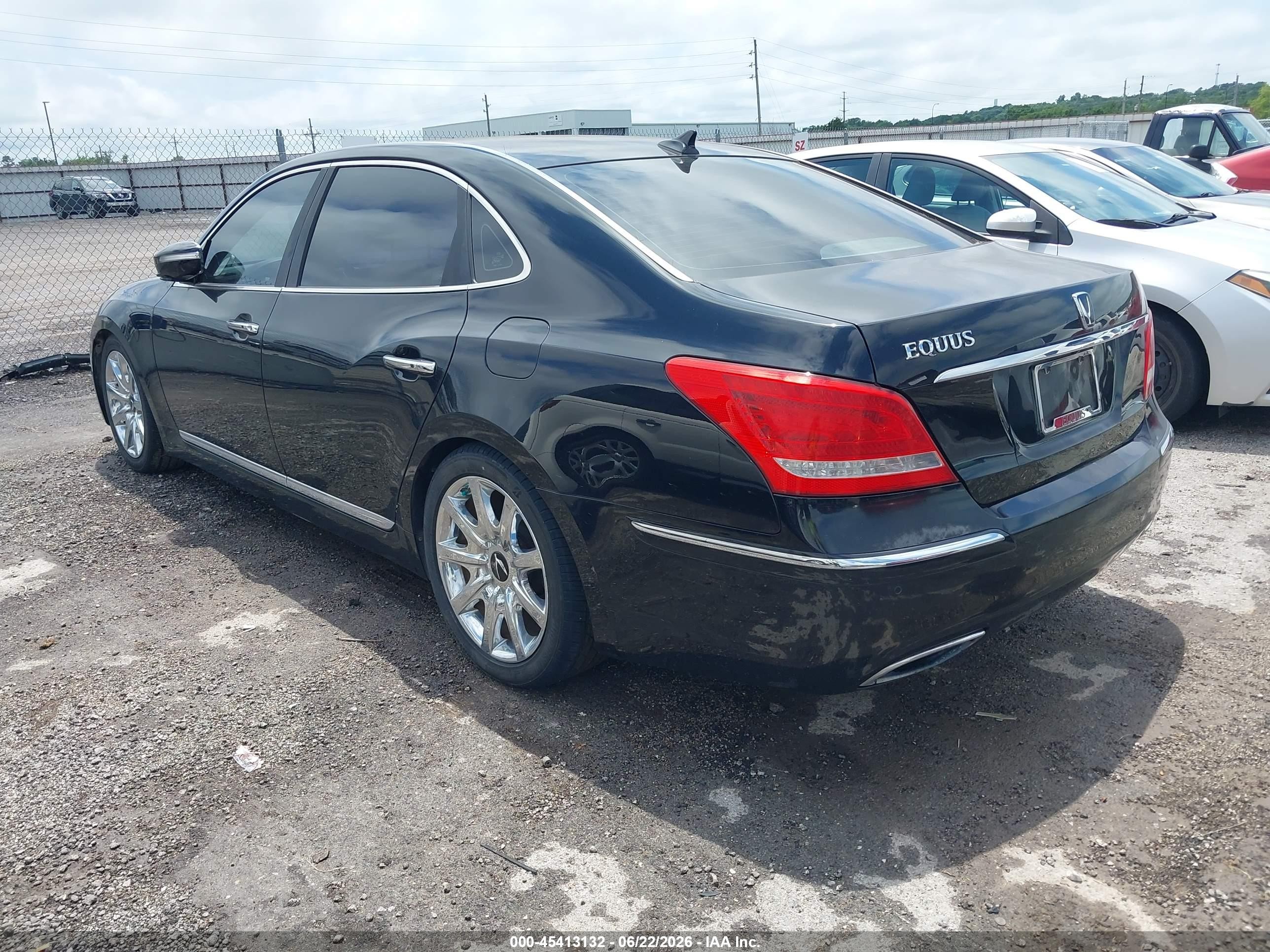 2013 Hyundai Equus Signature Black vin: KMHGH4JH7DU058328