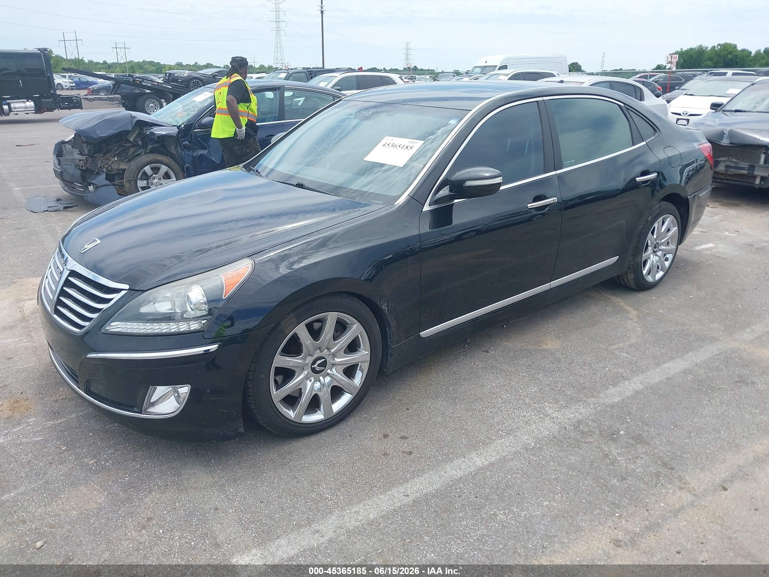 2013 Hyundai Equus Signature Black vin: KMHGH4JH7DU064646