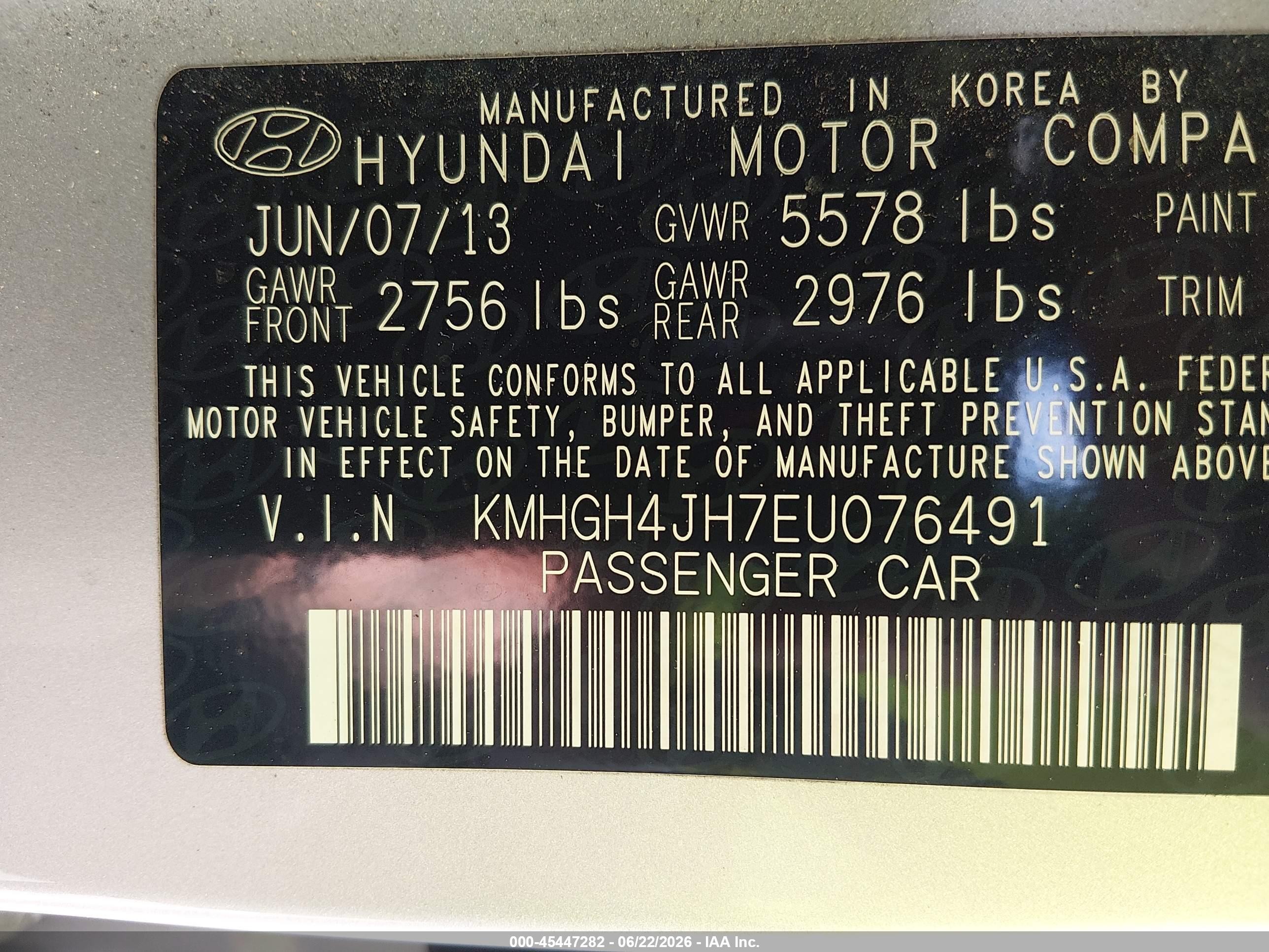2014 Hyundai Equus Signature Серебряный vin: KMHGH4JH7EU076491