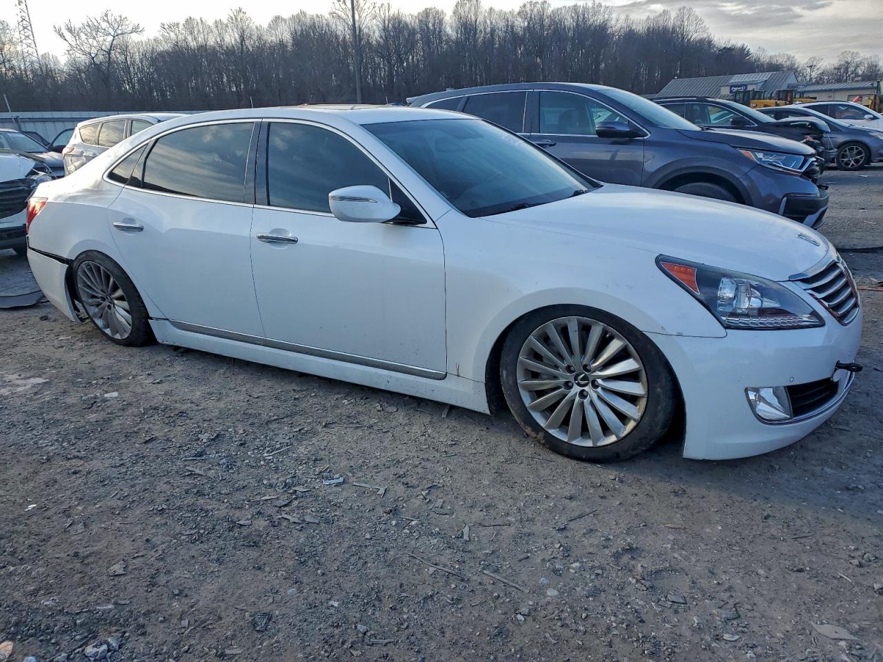2015 Hyundai Equus Signature White vin: KMHGH4JH8FU093043