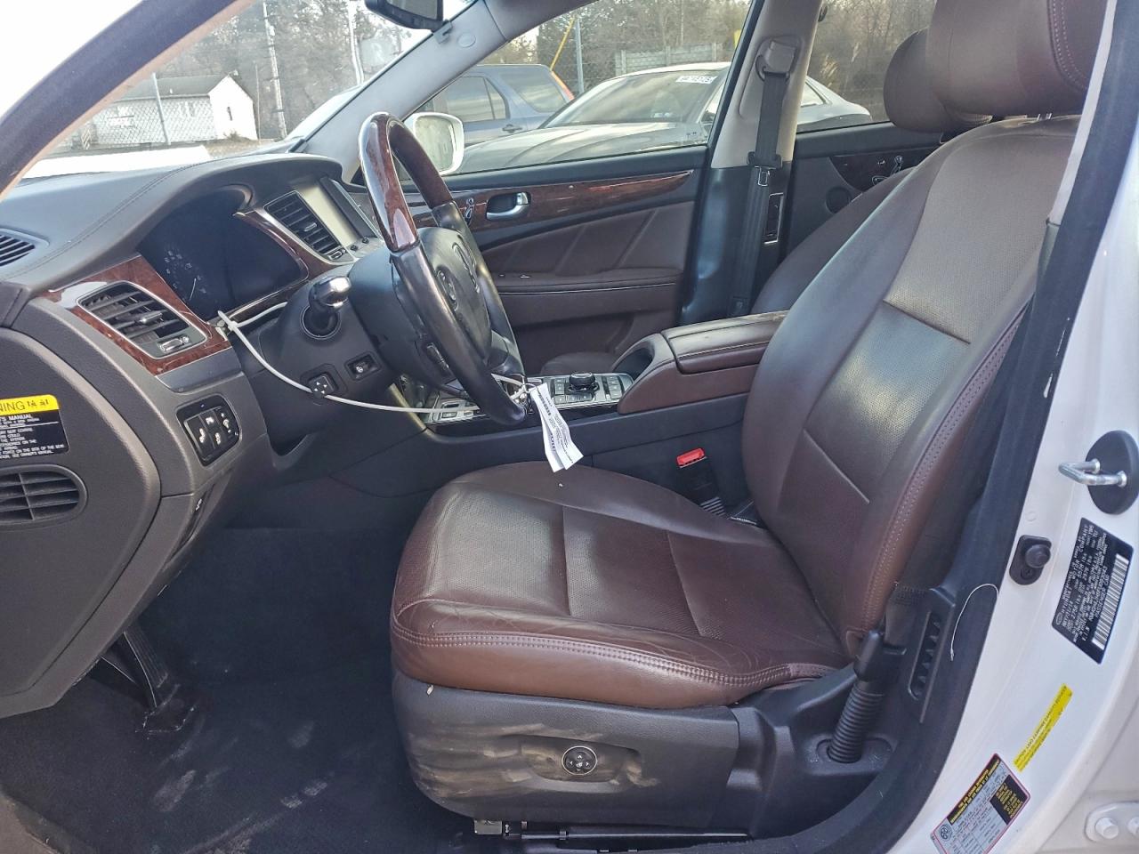 2015 Hyundai Equus Signature White vin: KMHGH4JH8FU093043